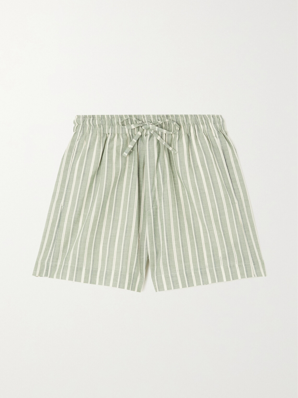 Holzweiler - Musan Striped Cotton Shorts - Green