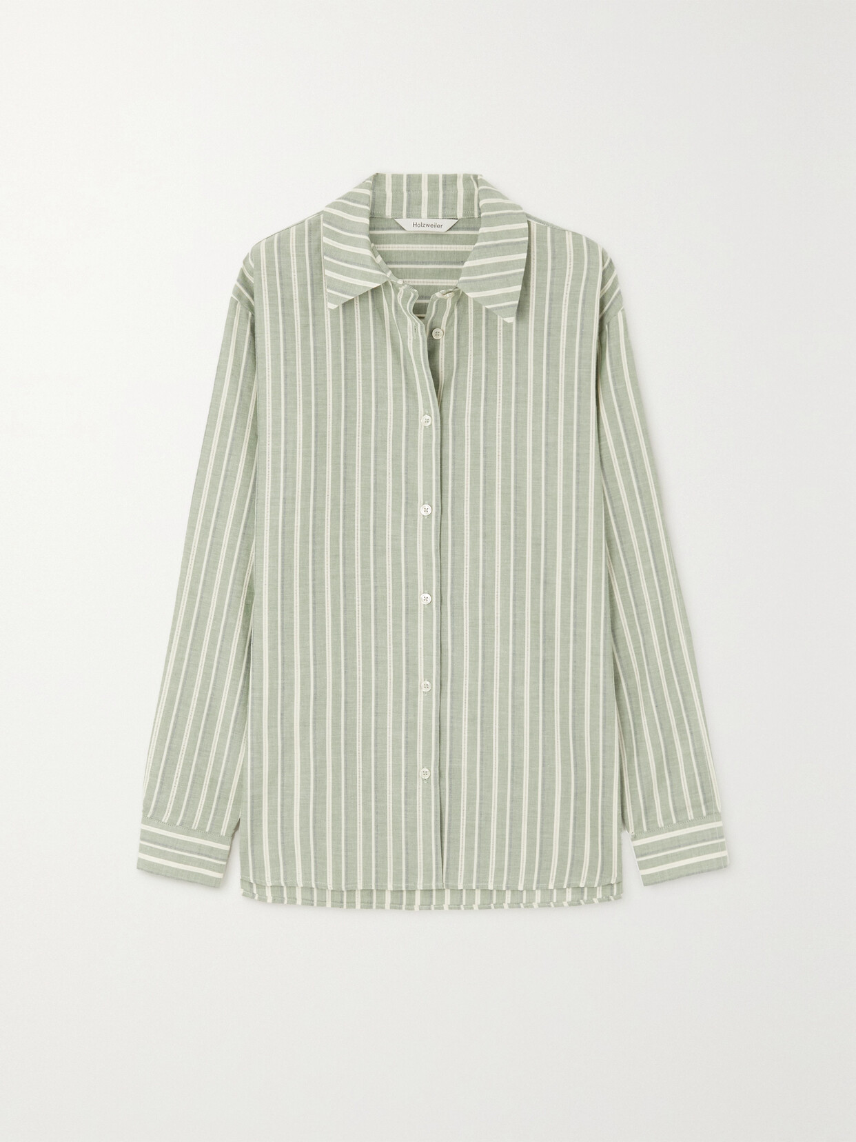 Holzweiler - Blaou Striped Cotton-poplin Shirt - Green