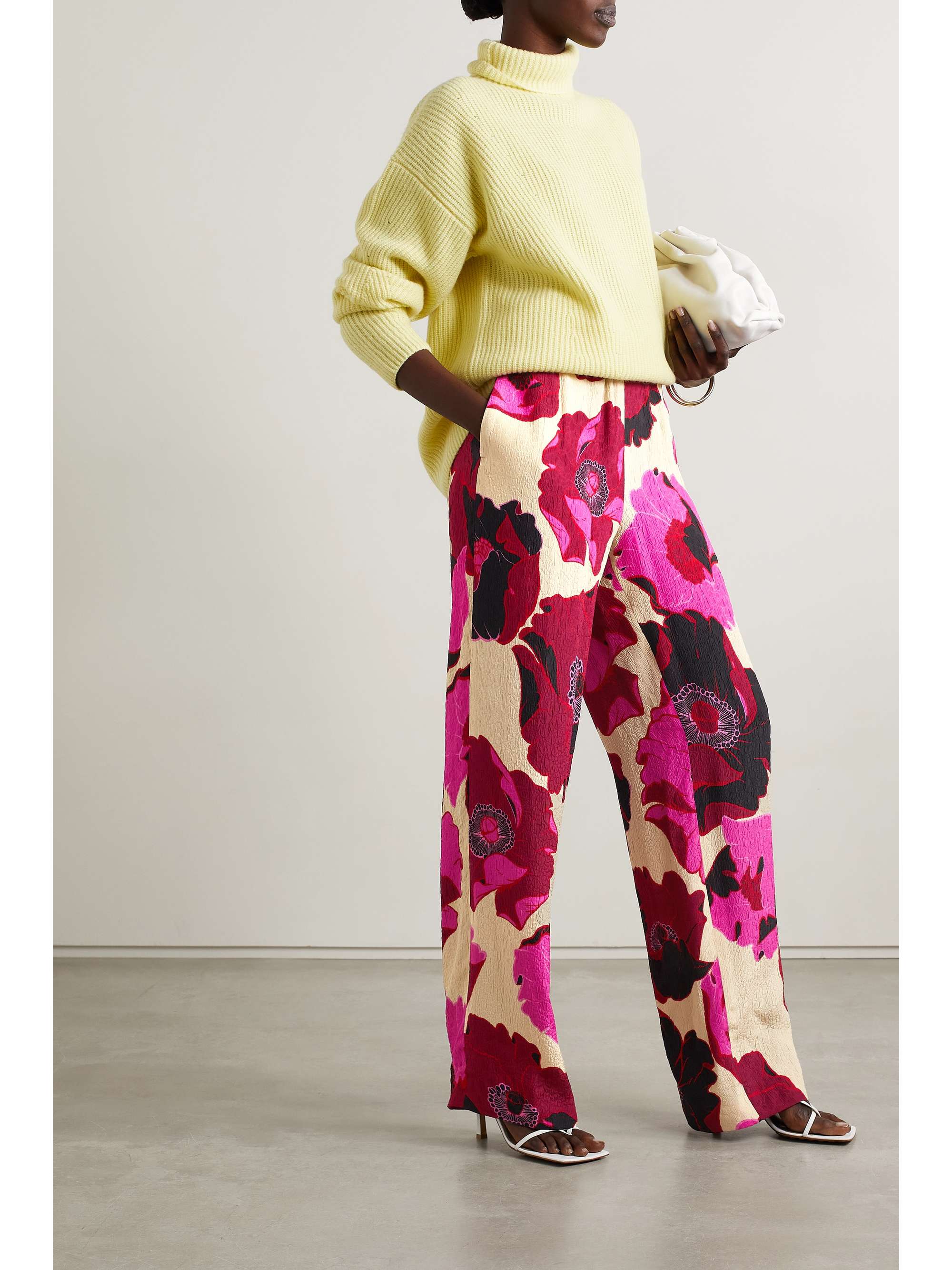 Dries Van Noten伸縮性のあるウエストのプリントパンツ パンツ