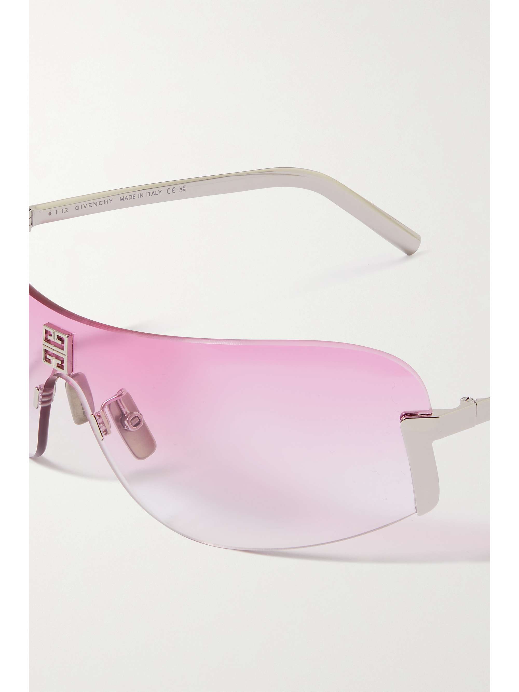 GIVENCHY EYEWEAR D-frame silver-tone sunglasses