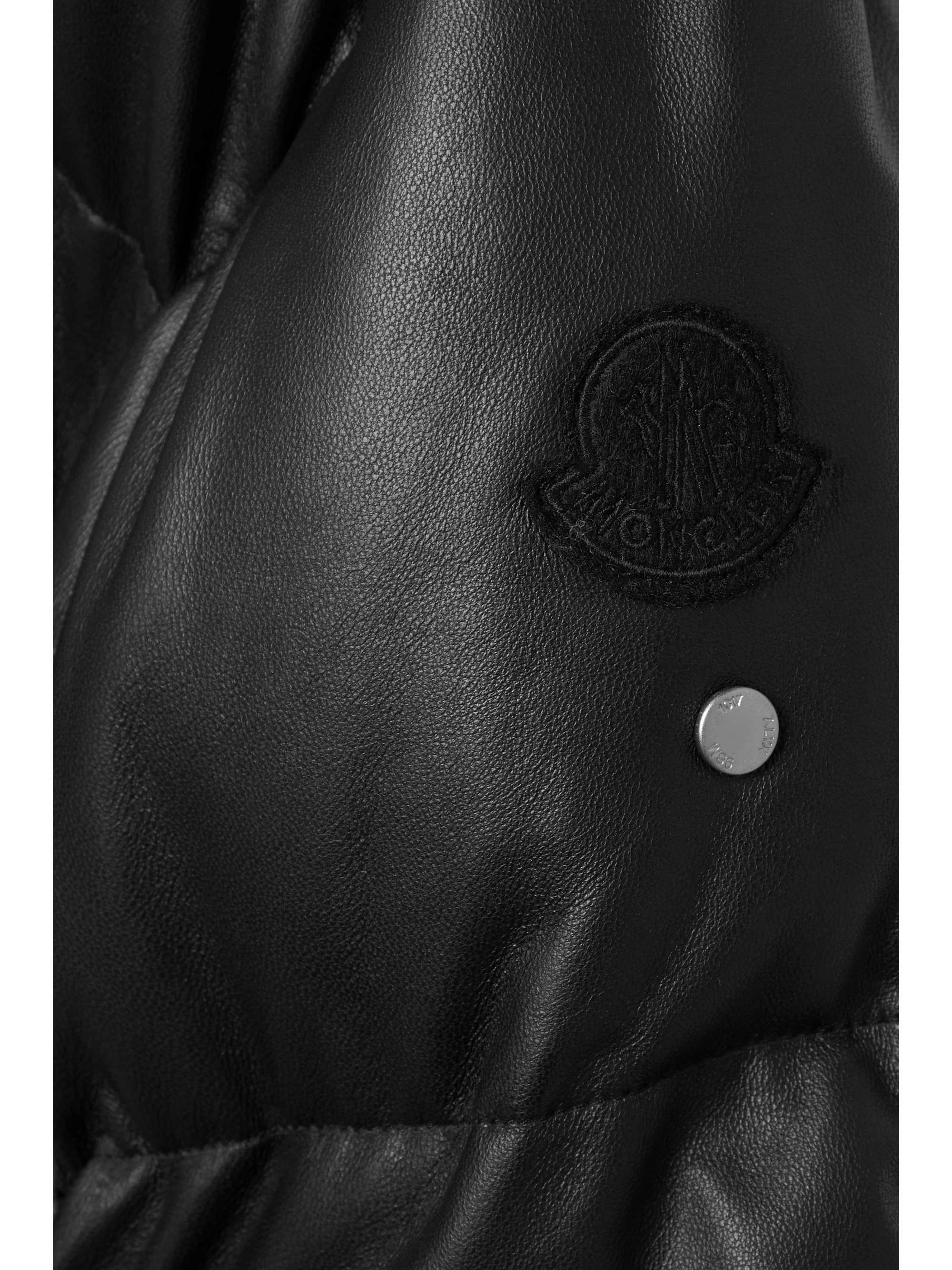 MONCLER GENIUS Yongal quilted leather and neoprene down jacket