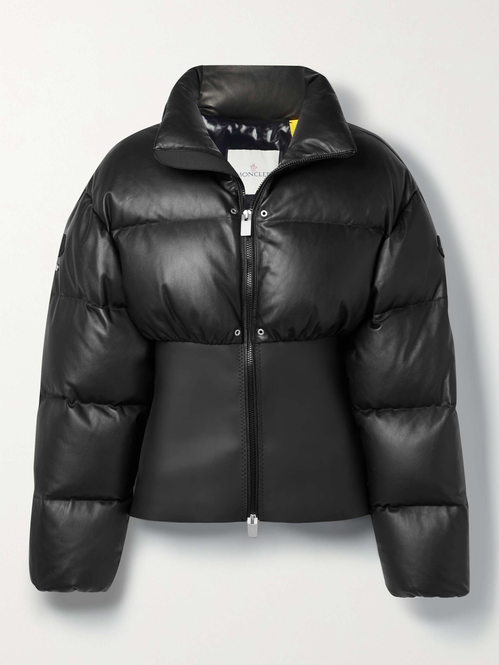 MONCLER GENIUS Yongal quilted leather and neoprene down jacket | NET-A ...