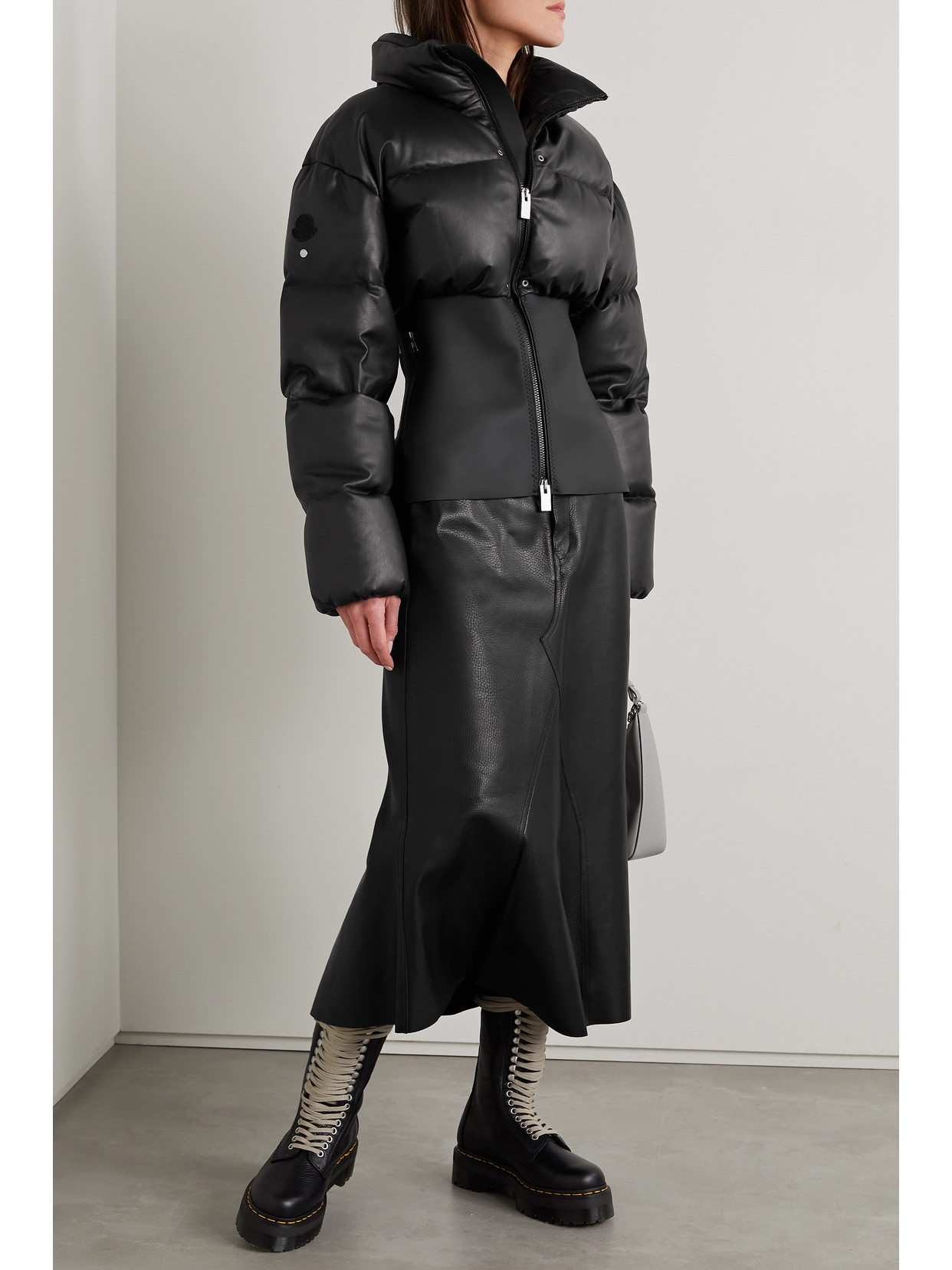 Genius - Yongal Quilted Leather And Neoprene Down Jacket