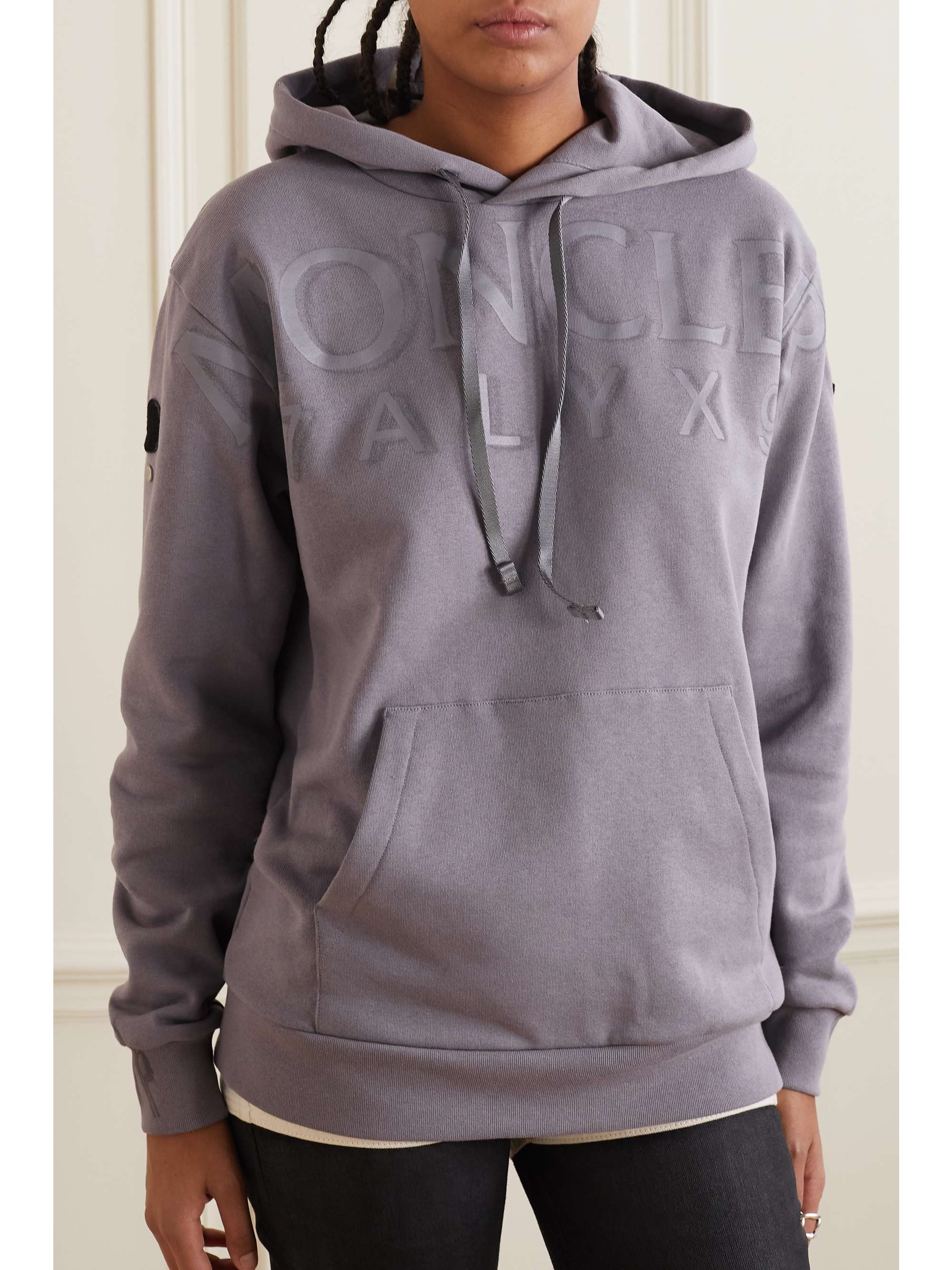 MONCLER GENIUS + 1017 ALYX 9SM Hoodie aus Jersey aus einer Baumwollmischung mit Print