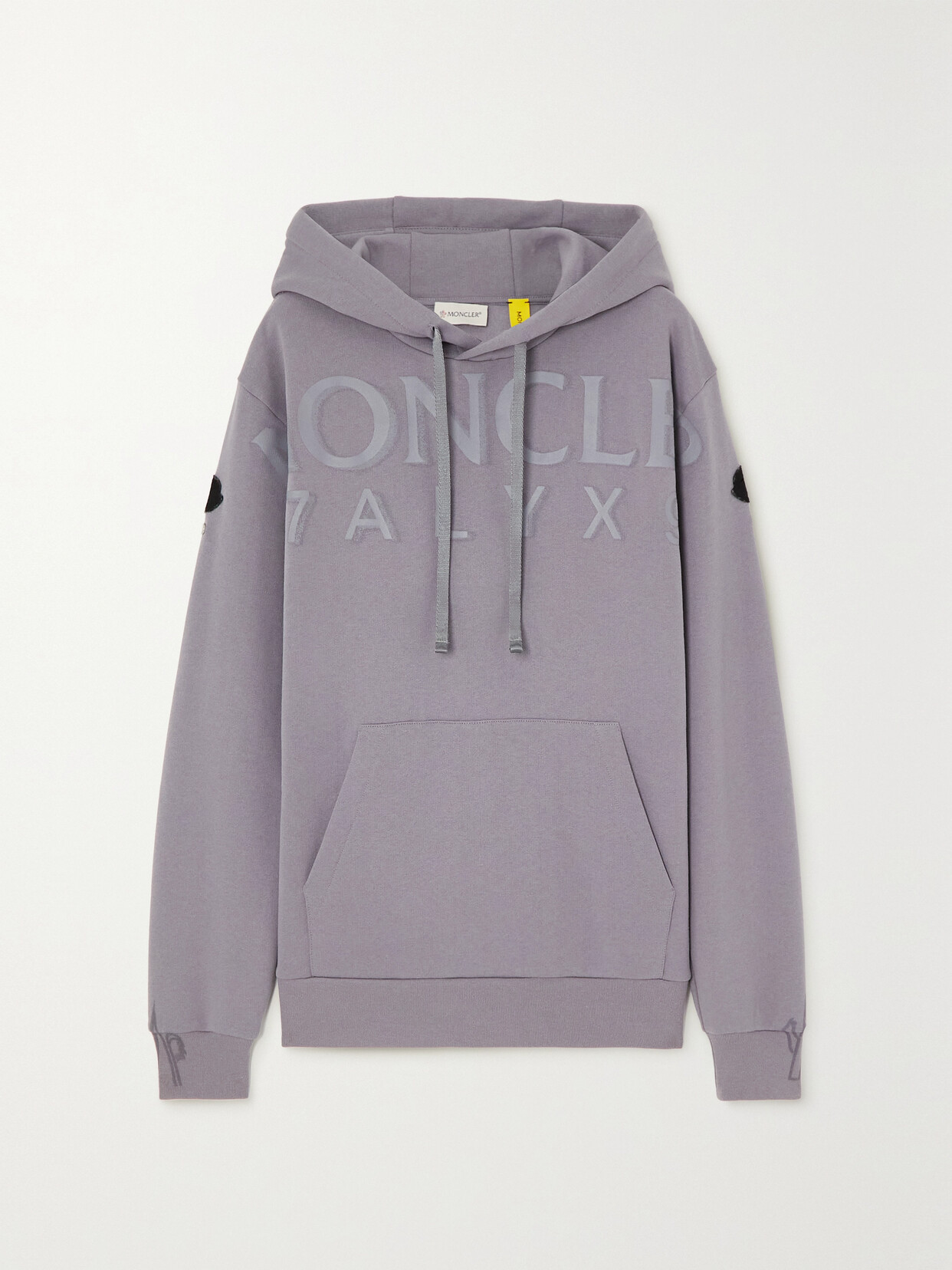 Moncler Genius + 1017 Alyx 9sm Printed Cotton-blend Jersey Hoodie In Purple