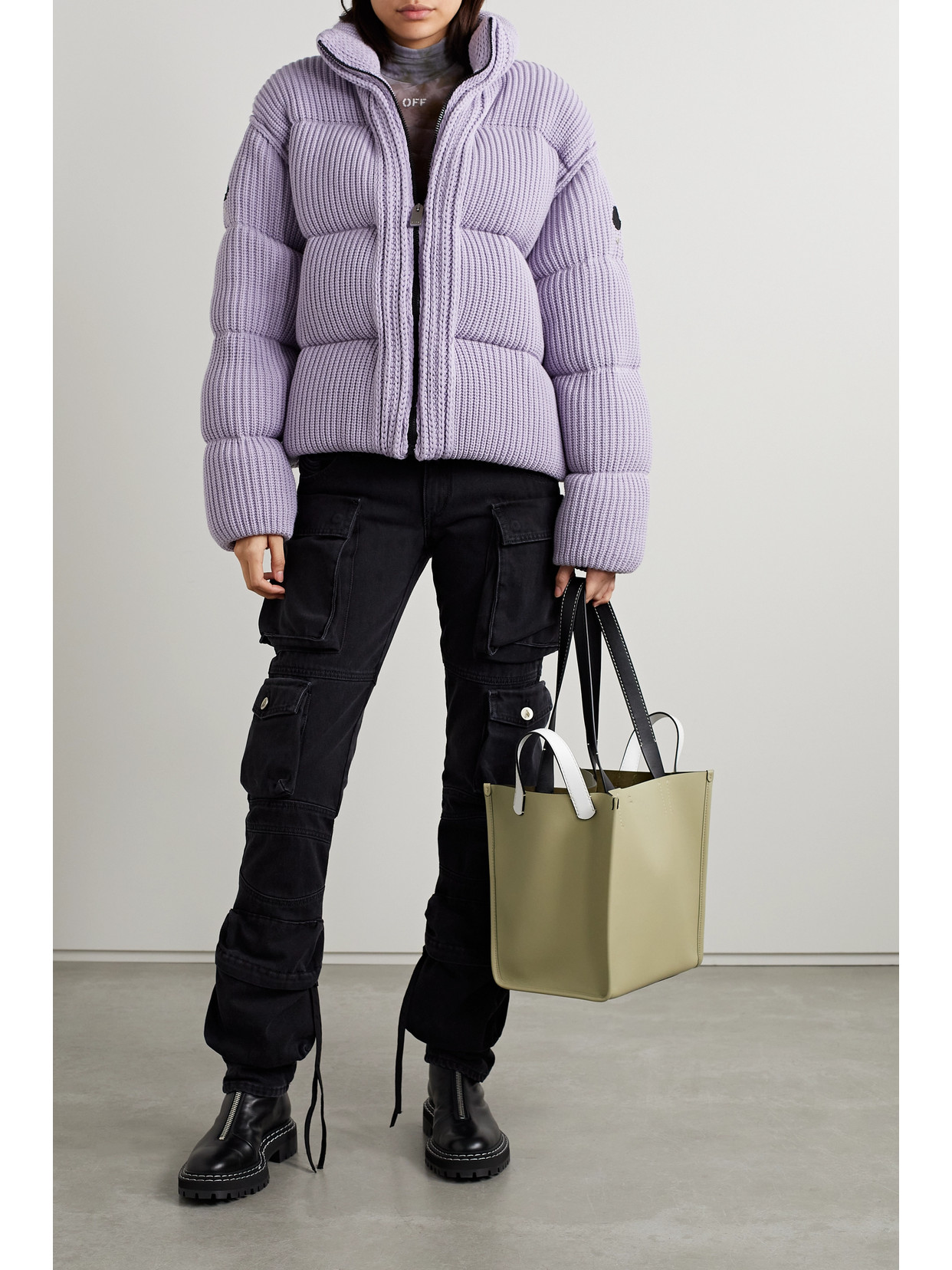 Genius - Quilted Ribbed-Knit Down Jacket