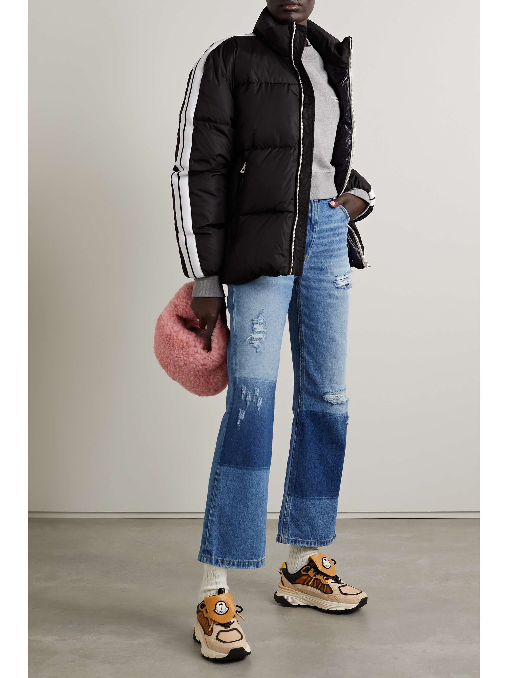 MONCLER GENIUS + 8 Palm Angels distressed high-rise straight MONCLER GENIUS + 8 Palm Angels distressed high-rise straight