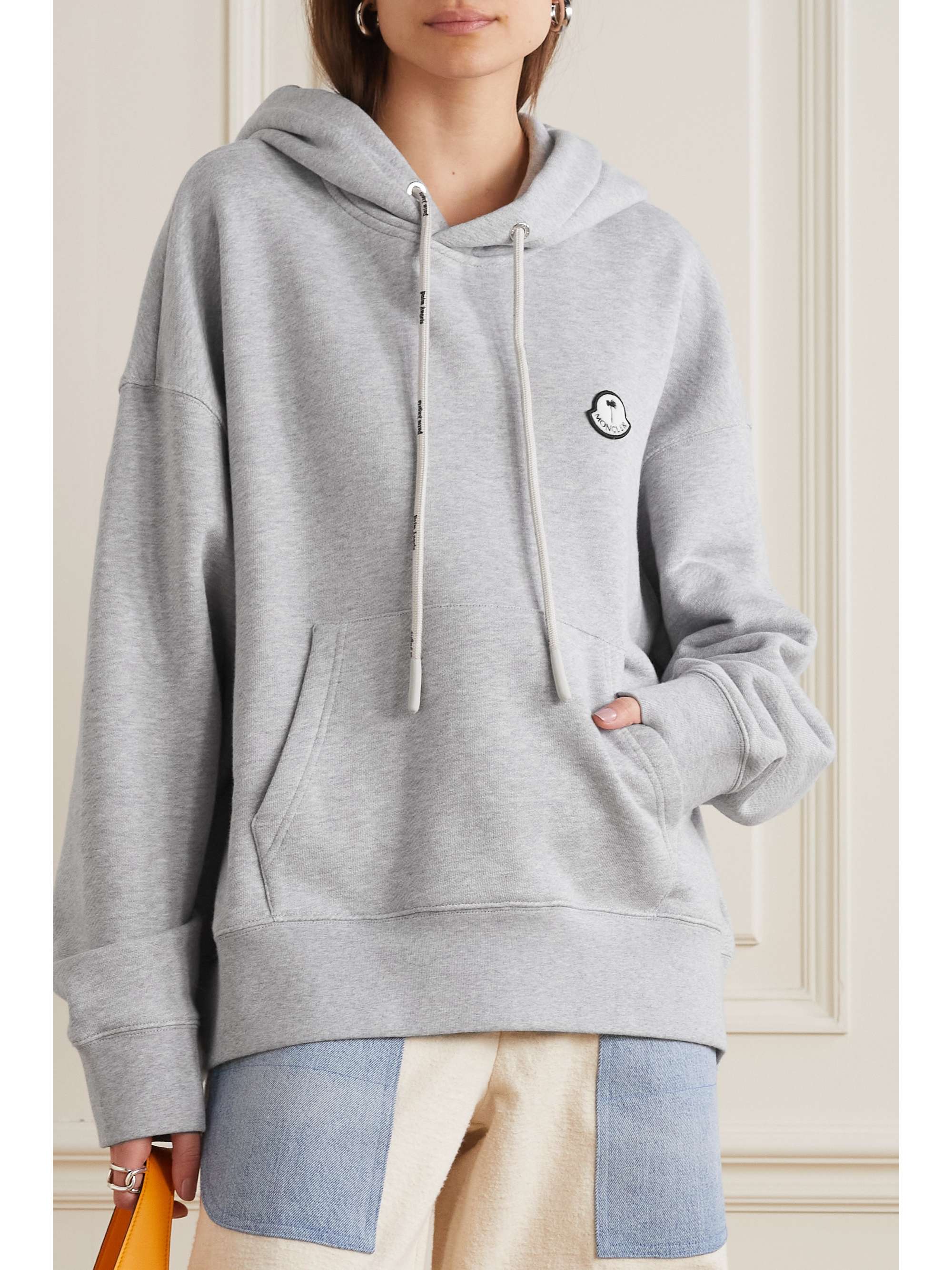 MONCLER GENIUS + Palm Angels appliquéd cotton-jersey hoodie