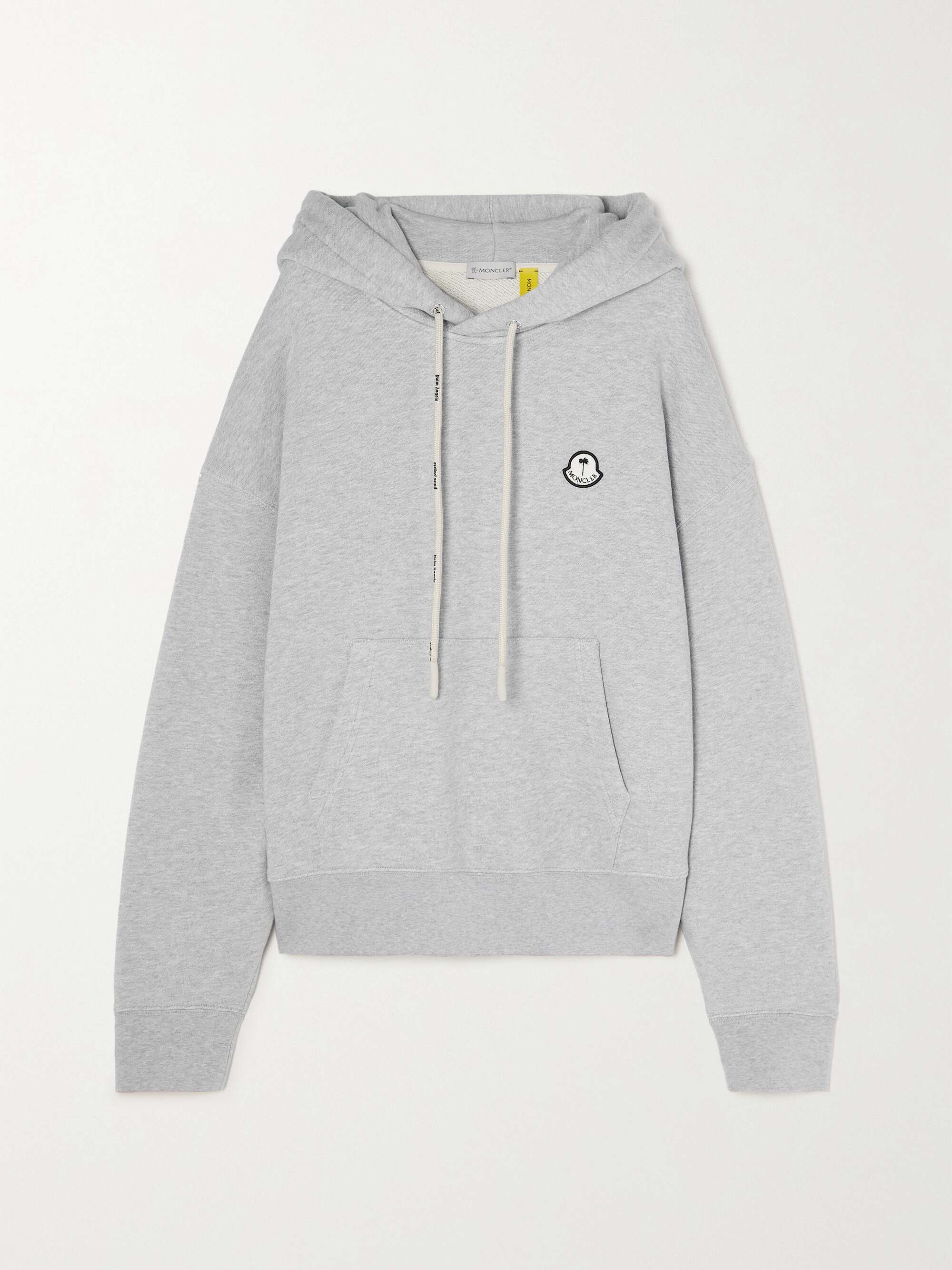 MONCLER GENIUS + Palm Angels appliquéd cotton-jersey hoodie | NET