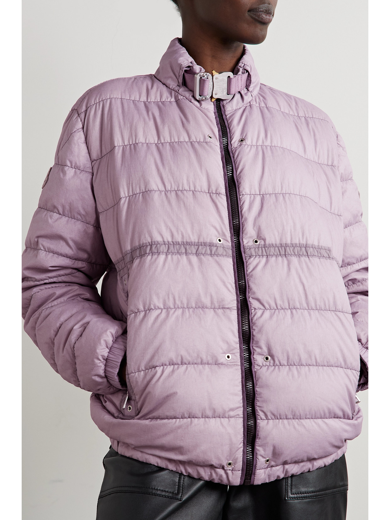 Shop Moncler Genius + 1017 Alyx 9sm Mahondin Quilted Shell Down Jacket In Purple