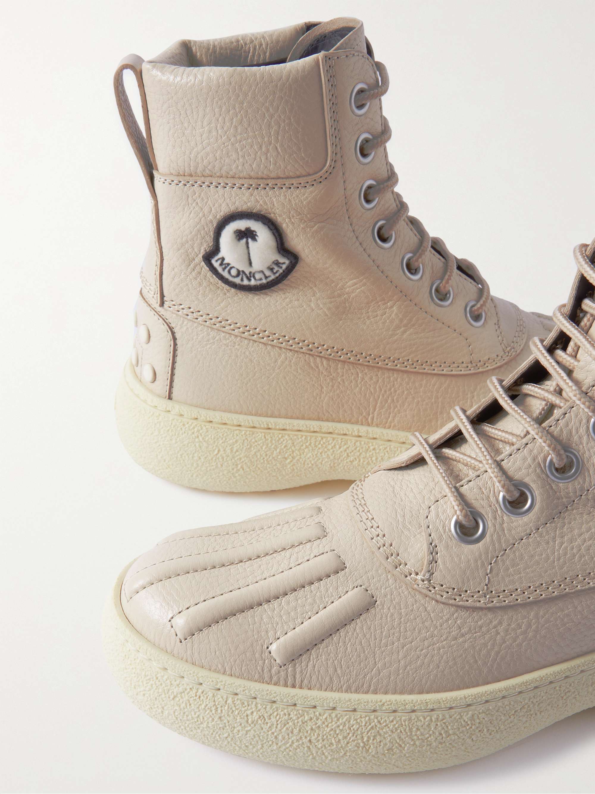 MONCLER GENIUS + Palm Angels textured-leather ankle boots