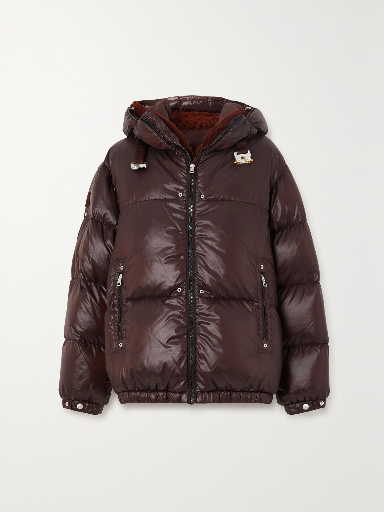 Moncler Genius - + 1017 Alyx 9sm Almondin Convertible Hooded Padded Shell Down Jacket - Burgundy