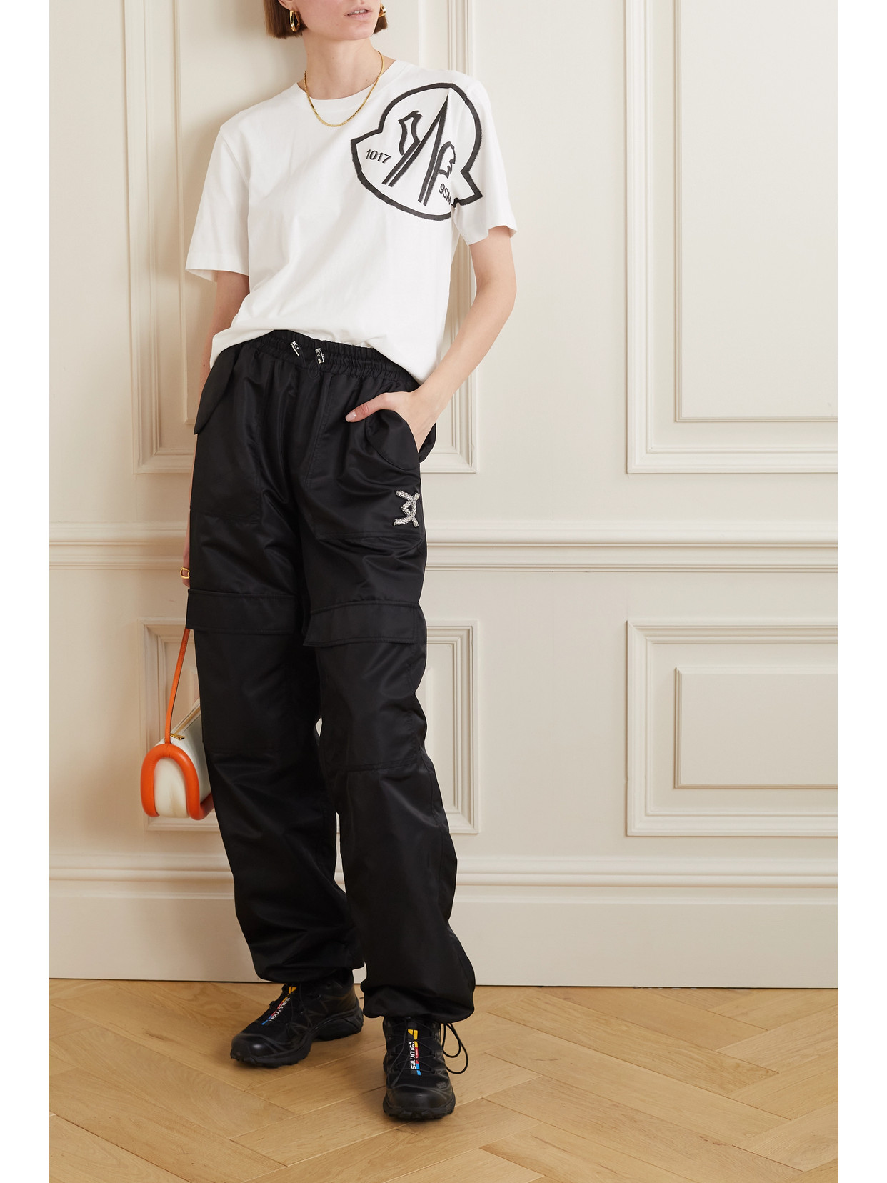 Moncler Genius Moncler X 1017 Alyx 9sm Logo Printed Crewneck T In White