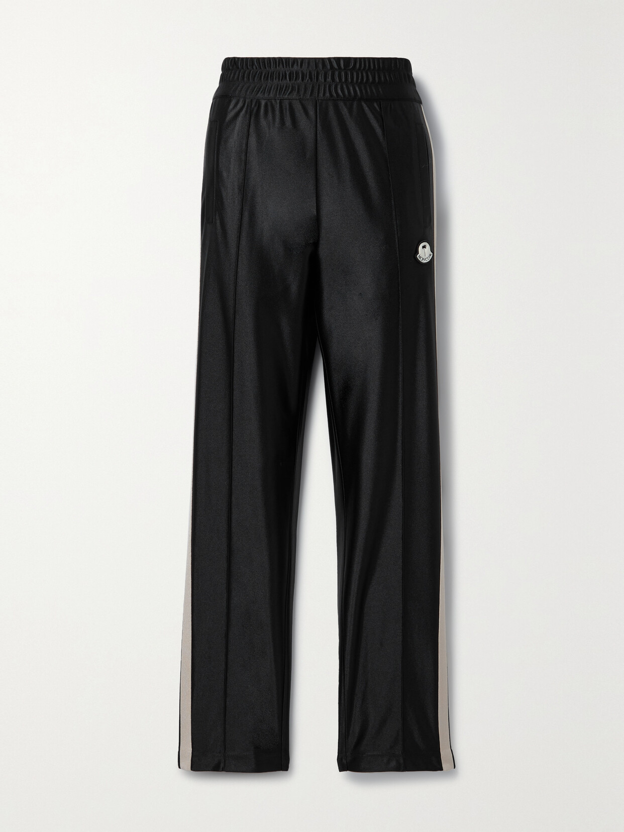 Moncler Genius + 8 Palm Angels Striped Tech-cotton Jersey Track Pants In Black