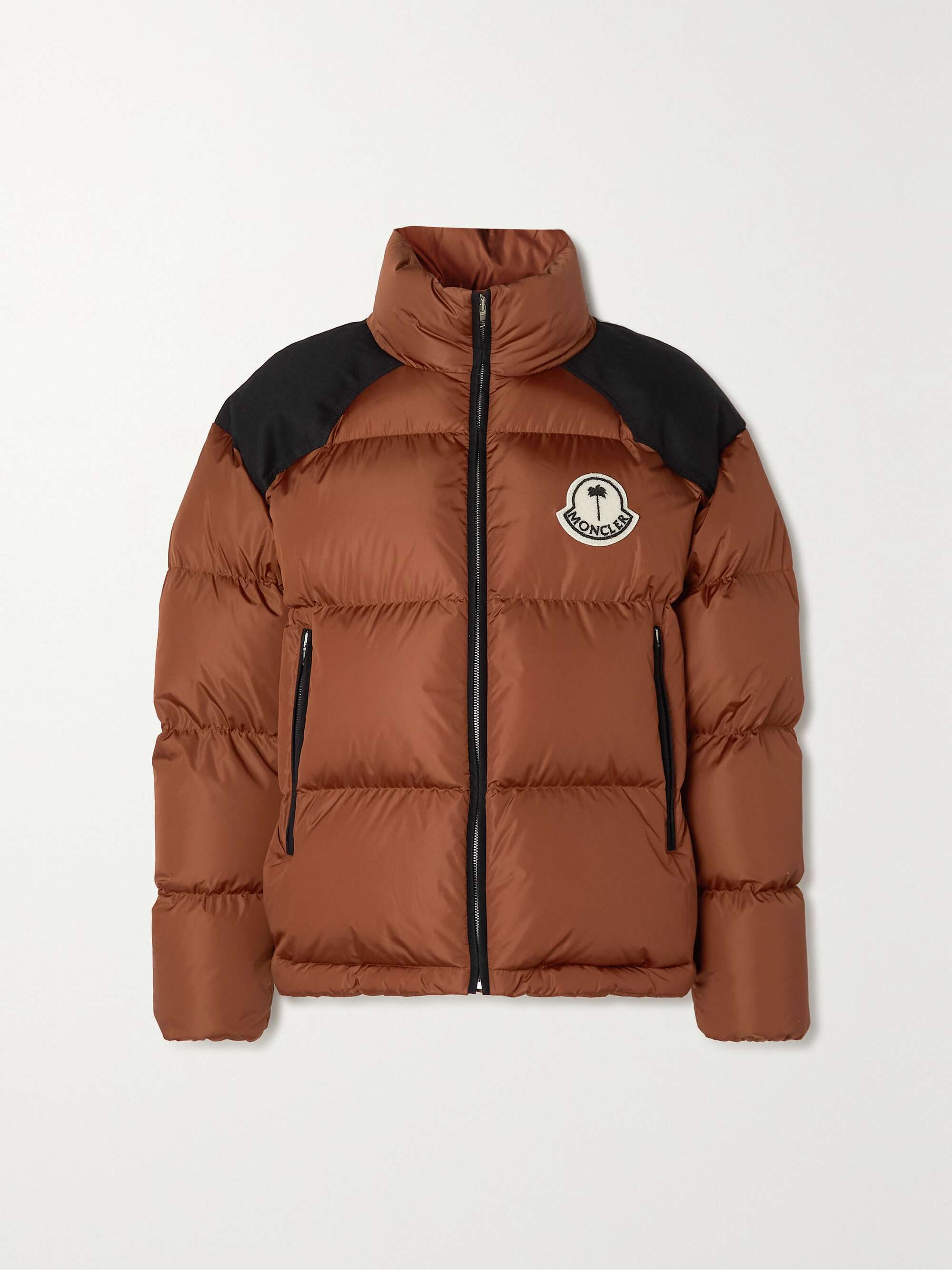 8 Moncler Palm Angels Kelsey down jacket in yellow - Moncler