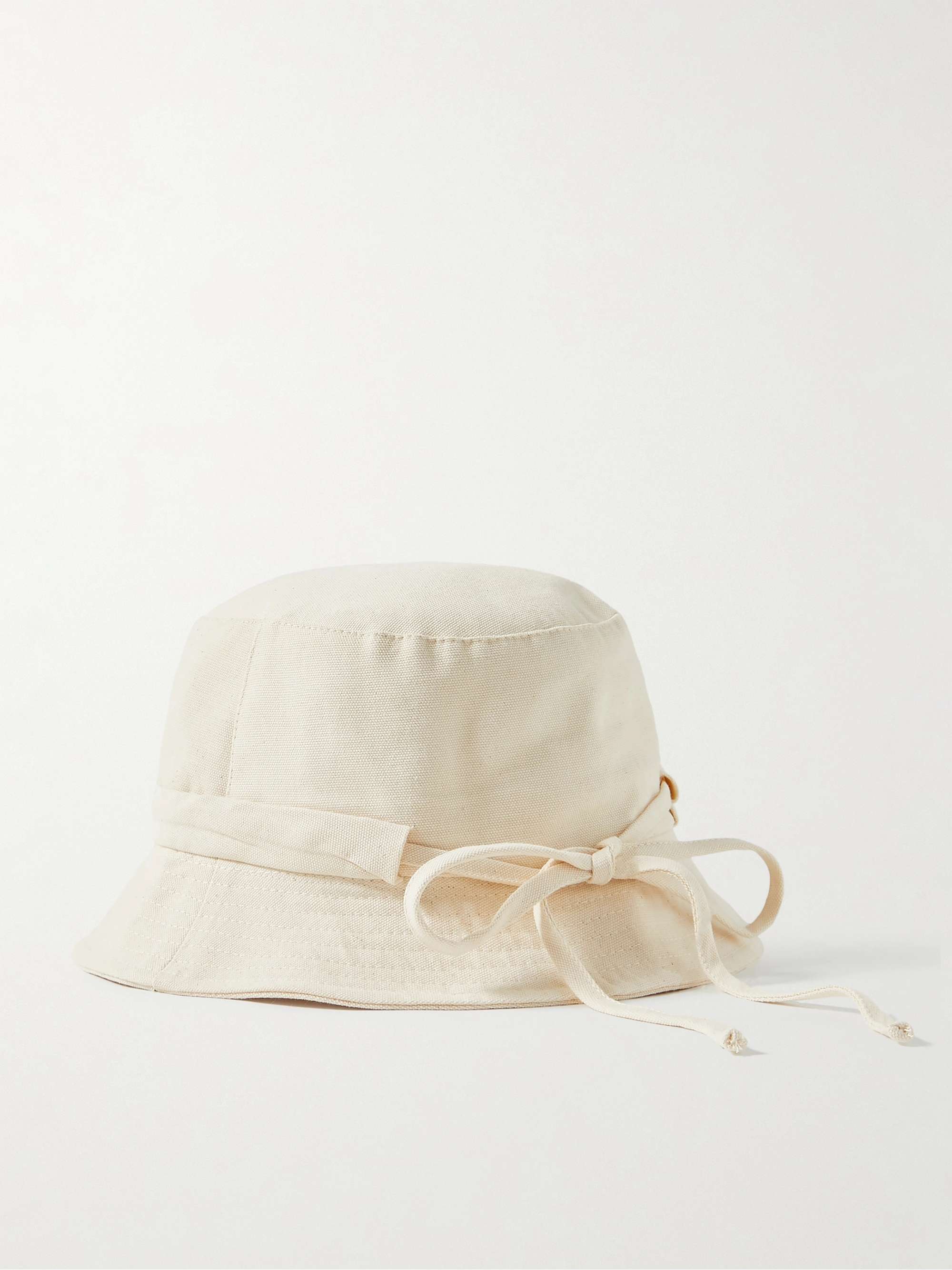 JACQUEMUS Le Bob Gadjo embellished cotton-canvas bucket hat