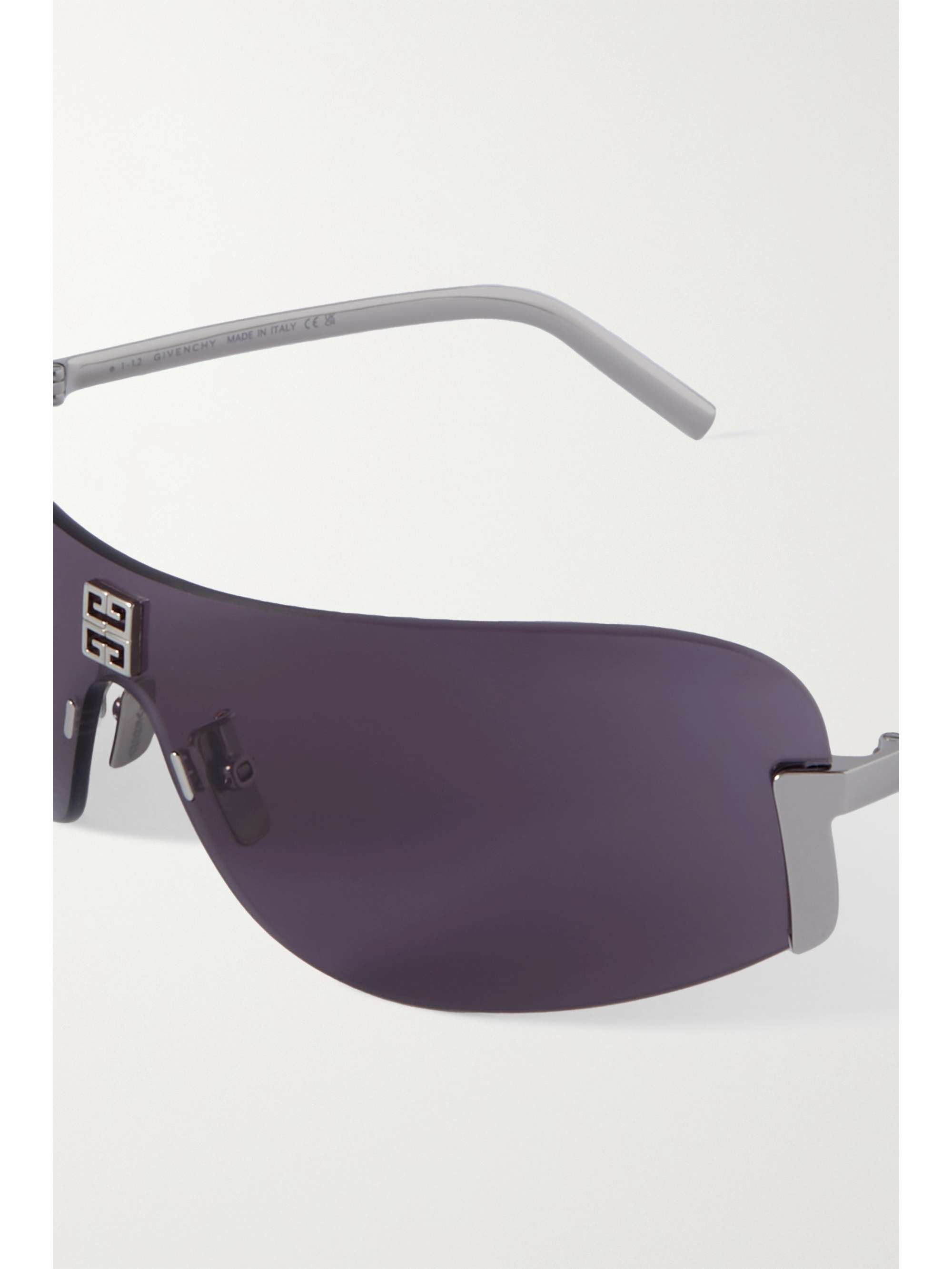 GIVENCHY EYEWEAR Aviator-style silver-tone sunglasses
