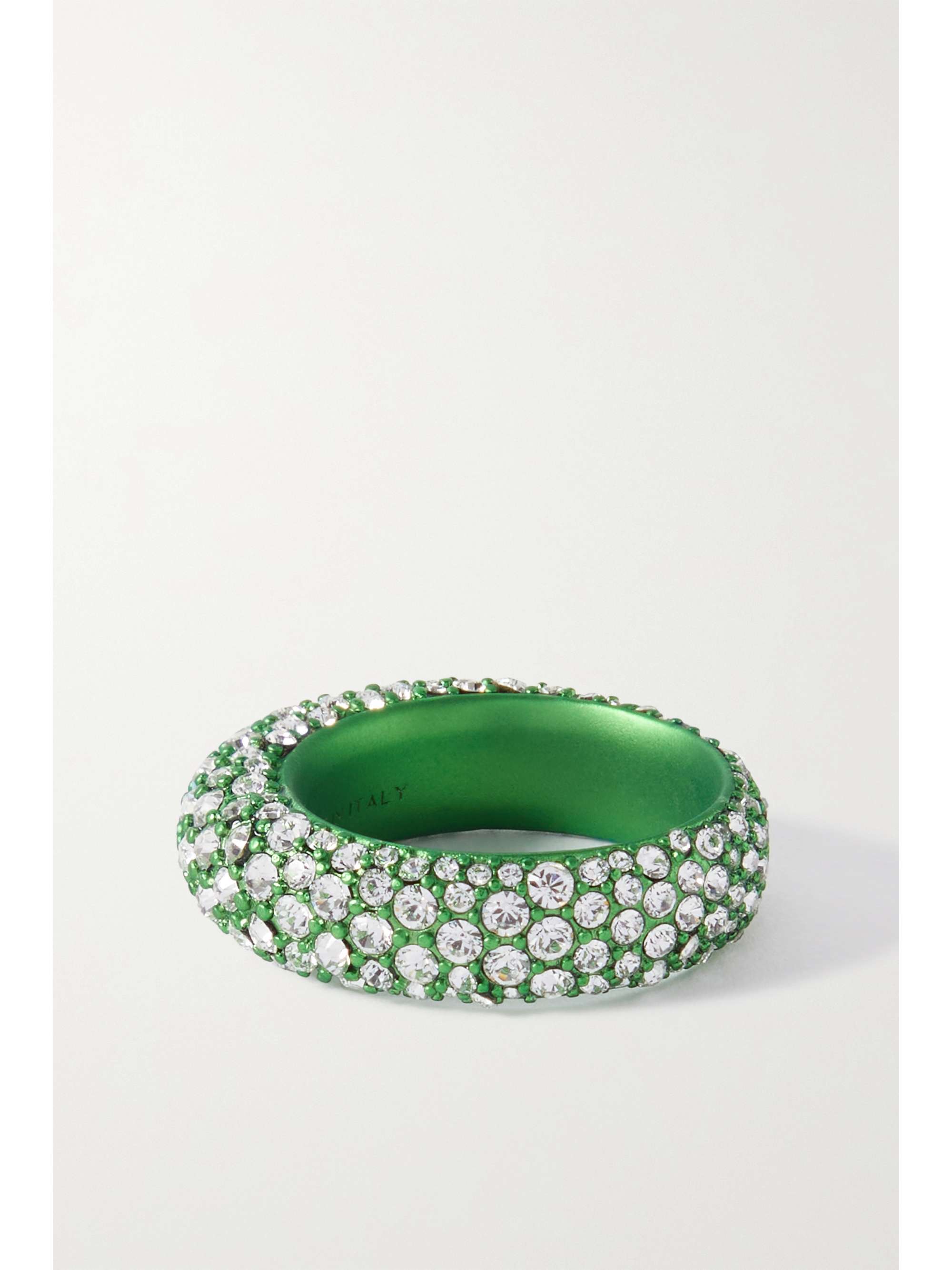 AMINA MUADDI Cameron green-tone crystal ring