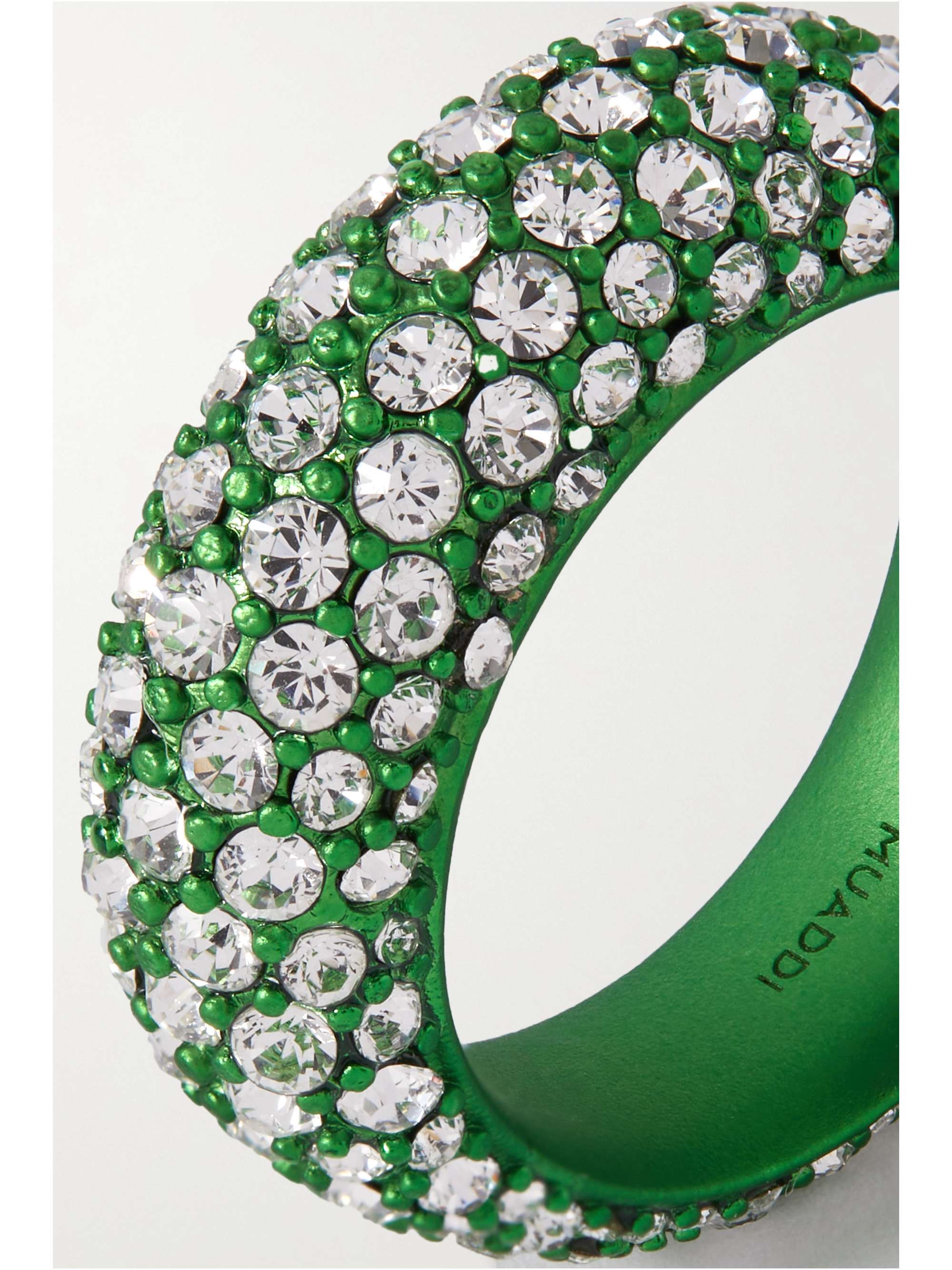 AMINA MUADDI Cameron green-tone crystal ring