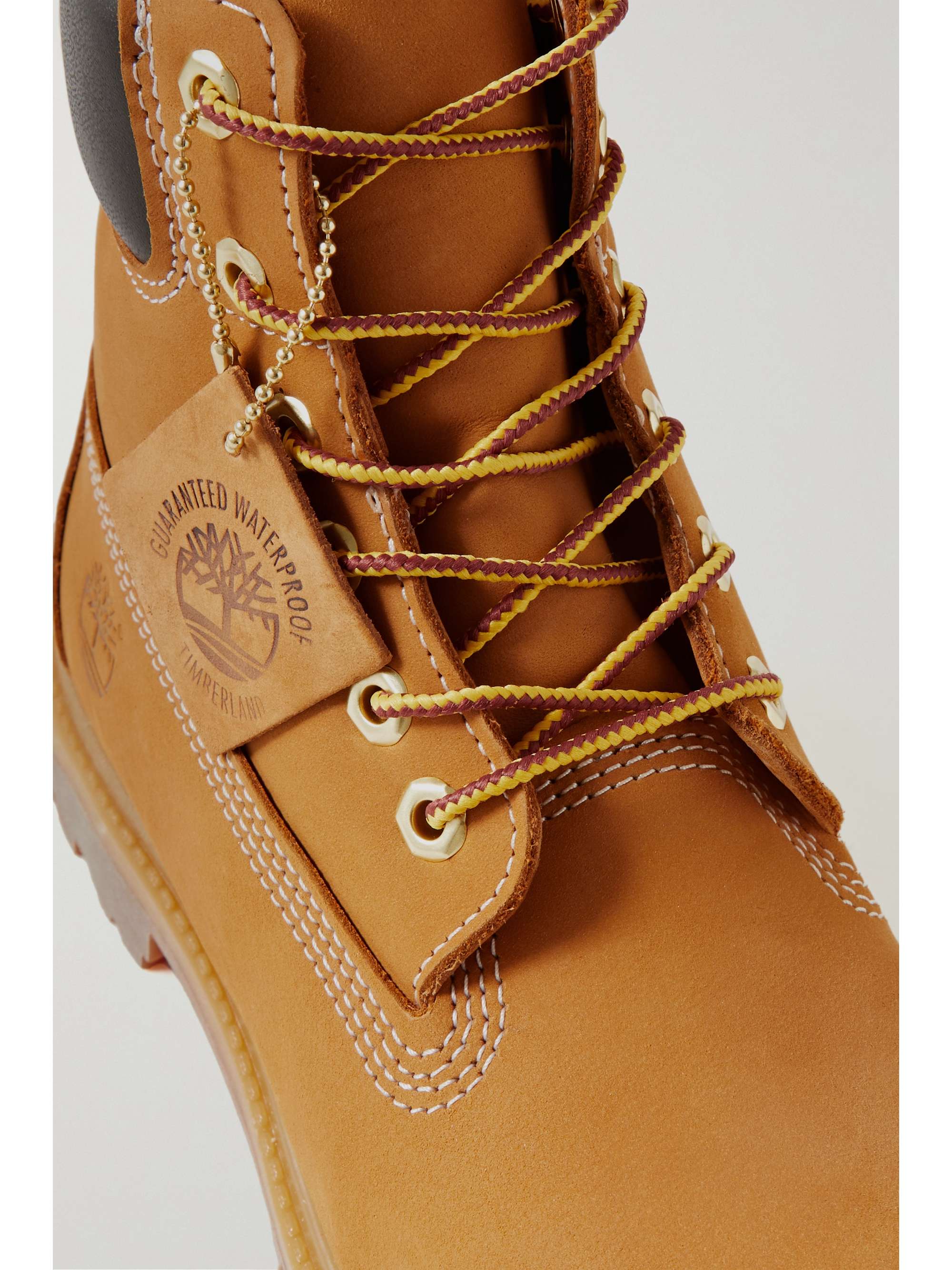 TIMBERLAND Premium leather-trimmed nubuck ankle boots