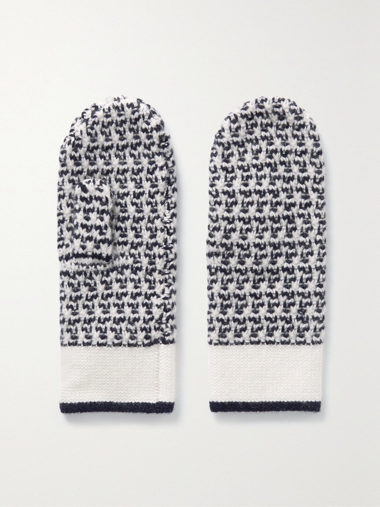 Arch4 Niseko Cashmere-jacquard Mittens In Blue