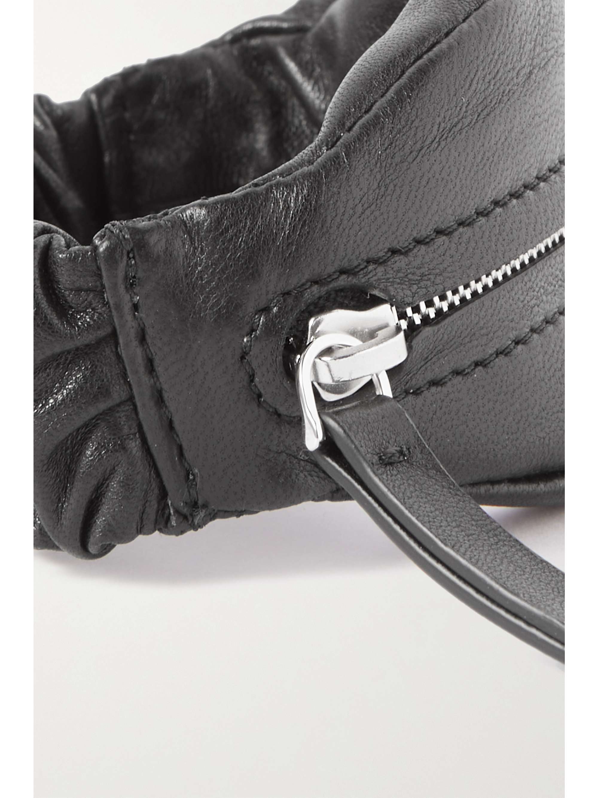THE ROW Ruched leather coin purse