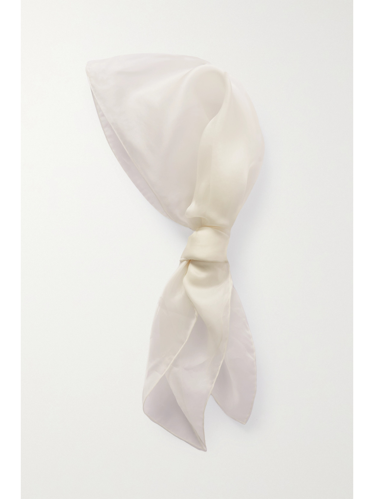 The Row Milette Silk-organza Head Scarf In Ivory