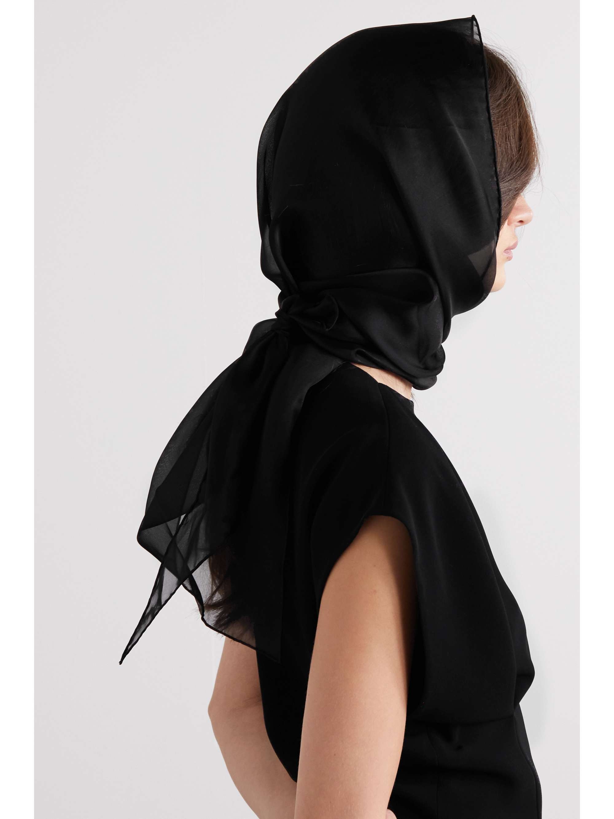 THE ROW Milette silk-organza head scarf
