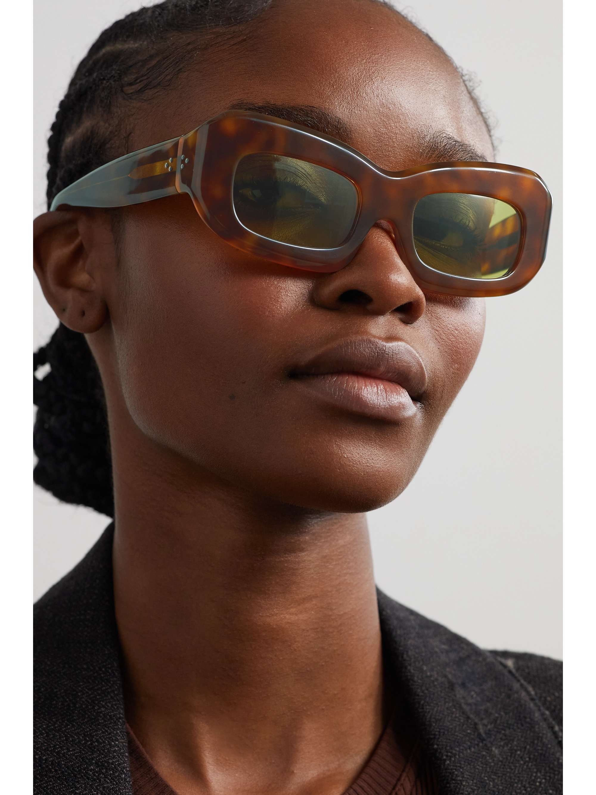 PORT TANGER Baraka rectangular-frame tortoiseshell acetate sunglasses