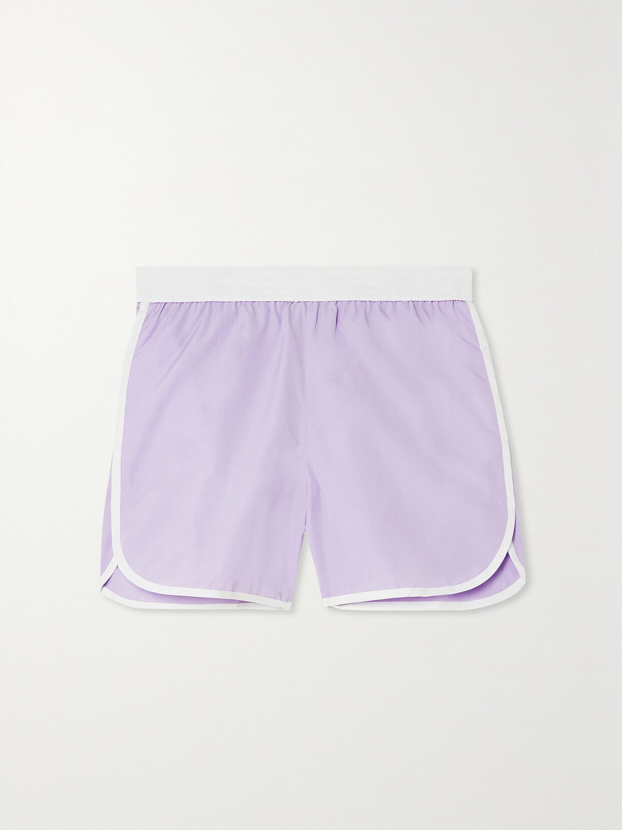 Sebline Two-tone Cotton-poplin Shorts - Purple
