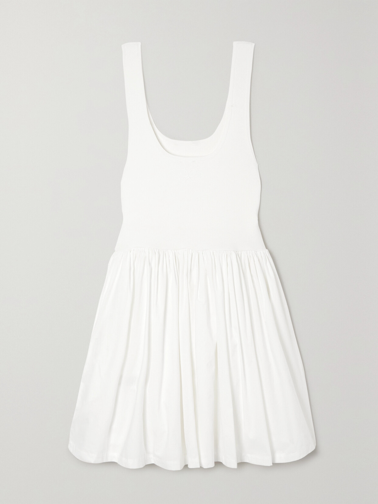 The Upside - Matchpoint Gracie Cotton-piqué And Pleated Shell Tennis Dress - White