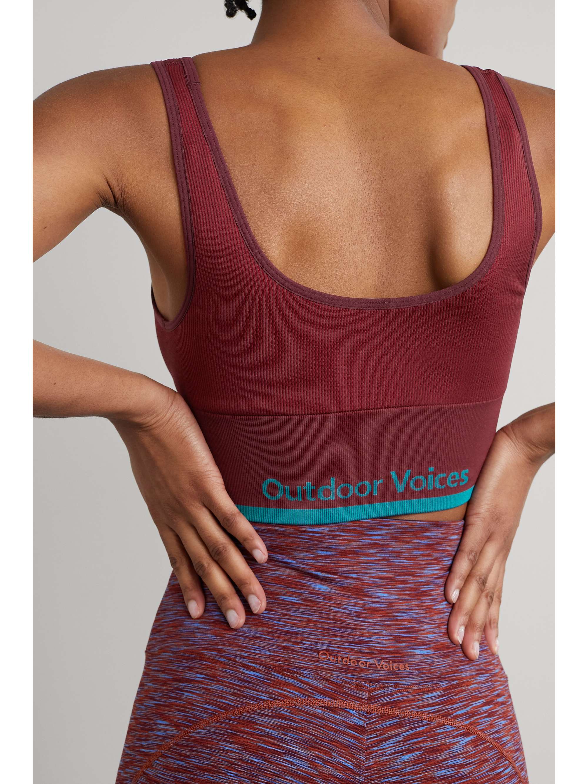 OUTDOOR VOICES Ribbed stretch sports bra