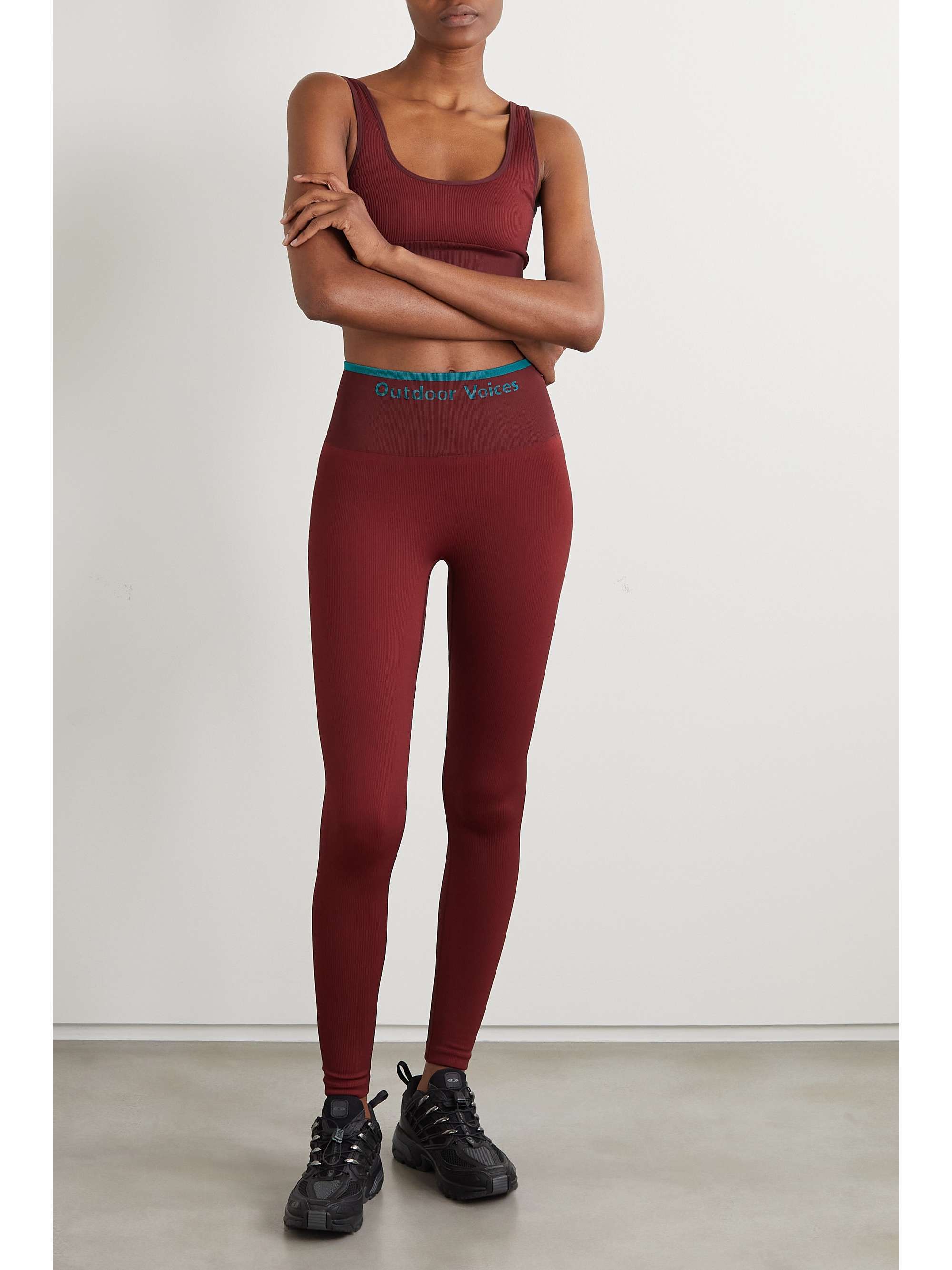 OUTDOOR VOICES Ribbed stretch 7/8 leggings