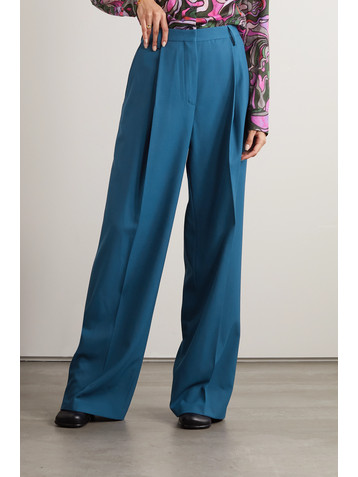 Dries Van Noten Pleated gabardine wide-leg pants