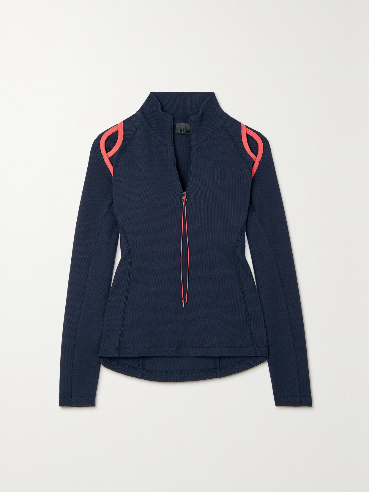 Saul Nash Cutout Ribbed Stretch-jersey Top - Blue