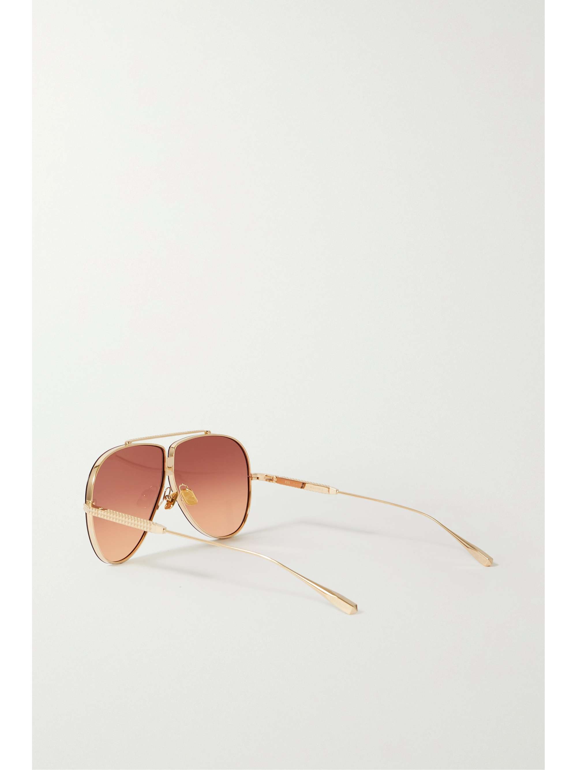 VALENTINO GARAVANI Aviator-style gold-tone sunglasses