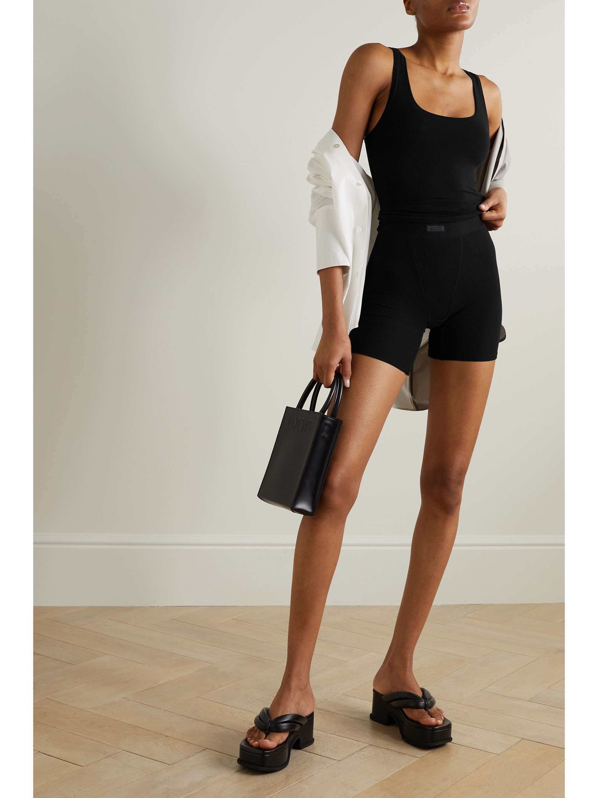 SKIMS Boyfriend stretch-modal and cotton-blend jersey boxer shorts - Marble