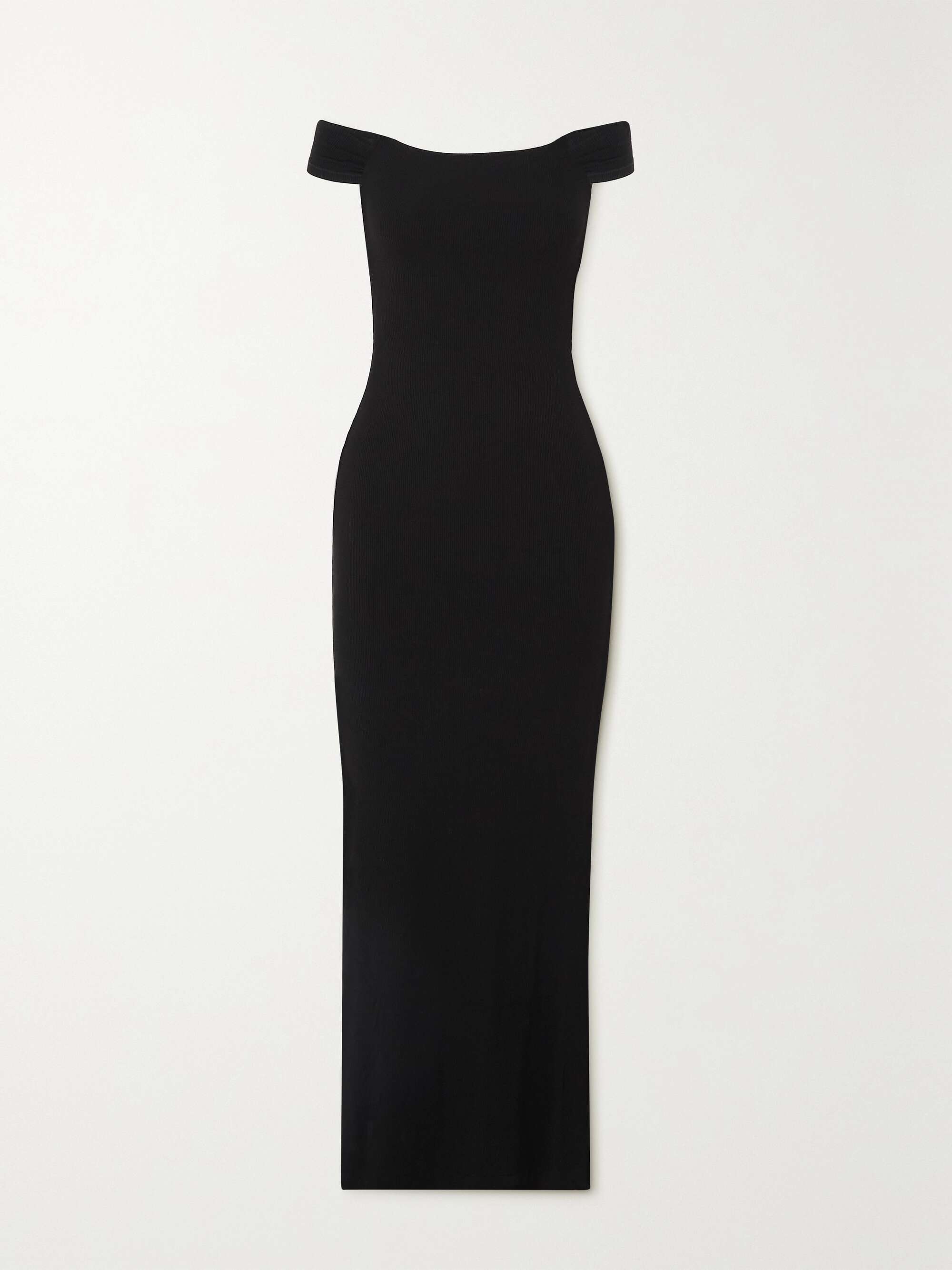 SKIMS Soft Lounge off-the-shoulder ribbed stretch-modal maxi dress