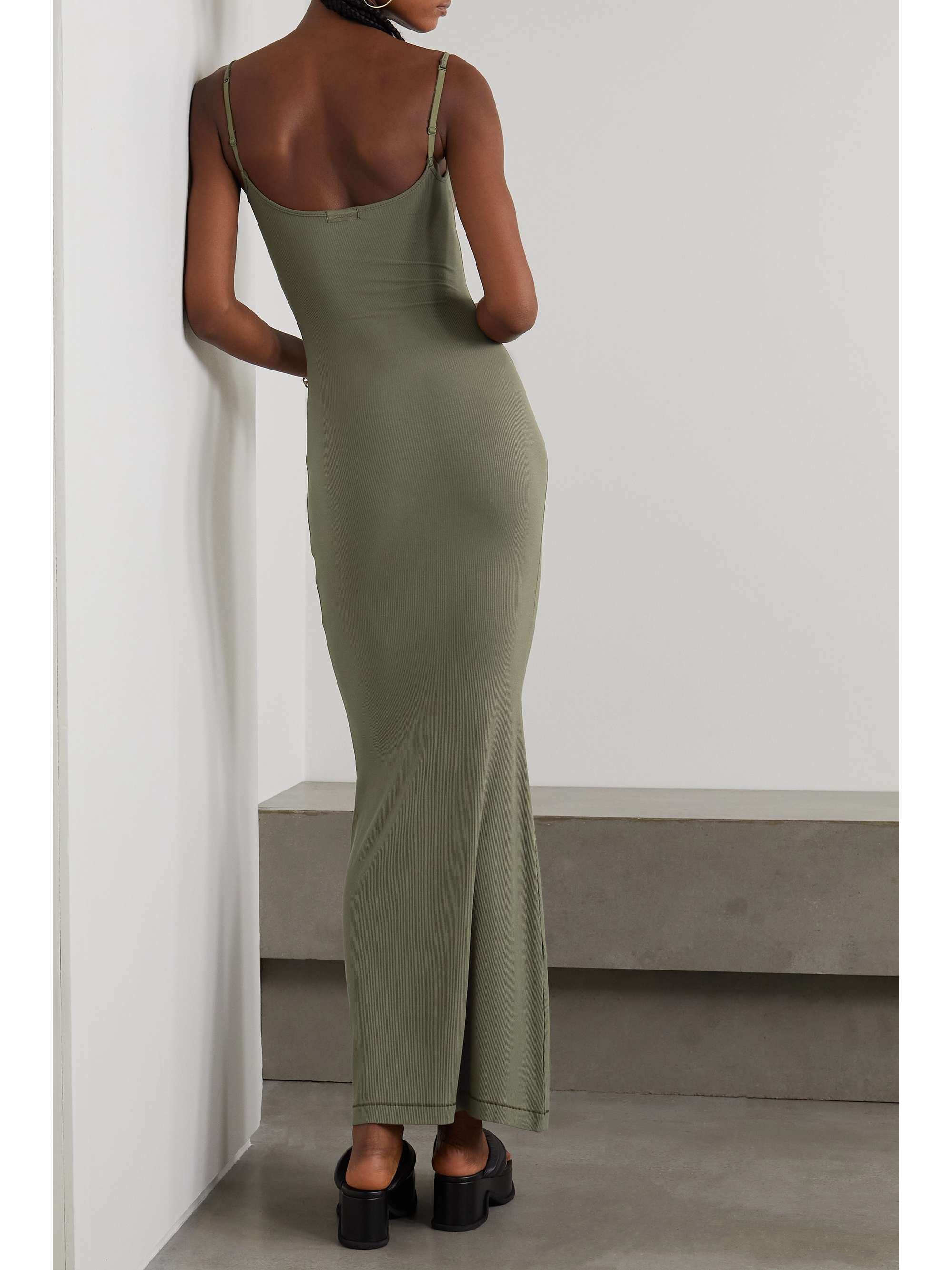 SKIMS Soft Lounge ribbed stretchmodal maxi dress NETAPORTER