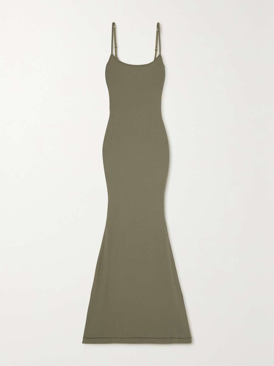 net-a-porter.com | Soft Lounge ribbed stretch-modal maxi dress
