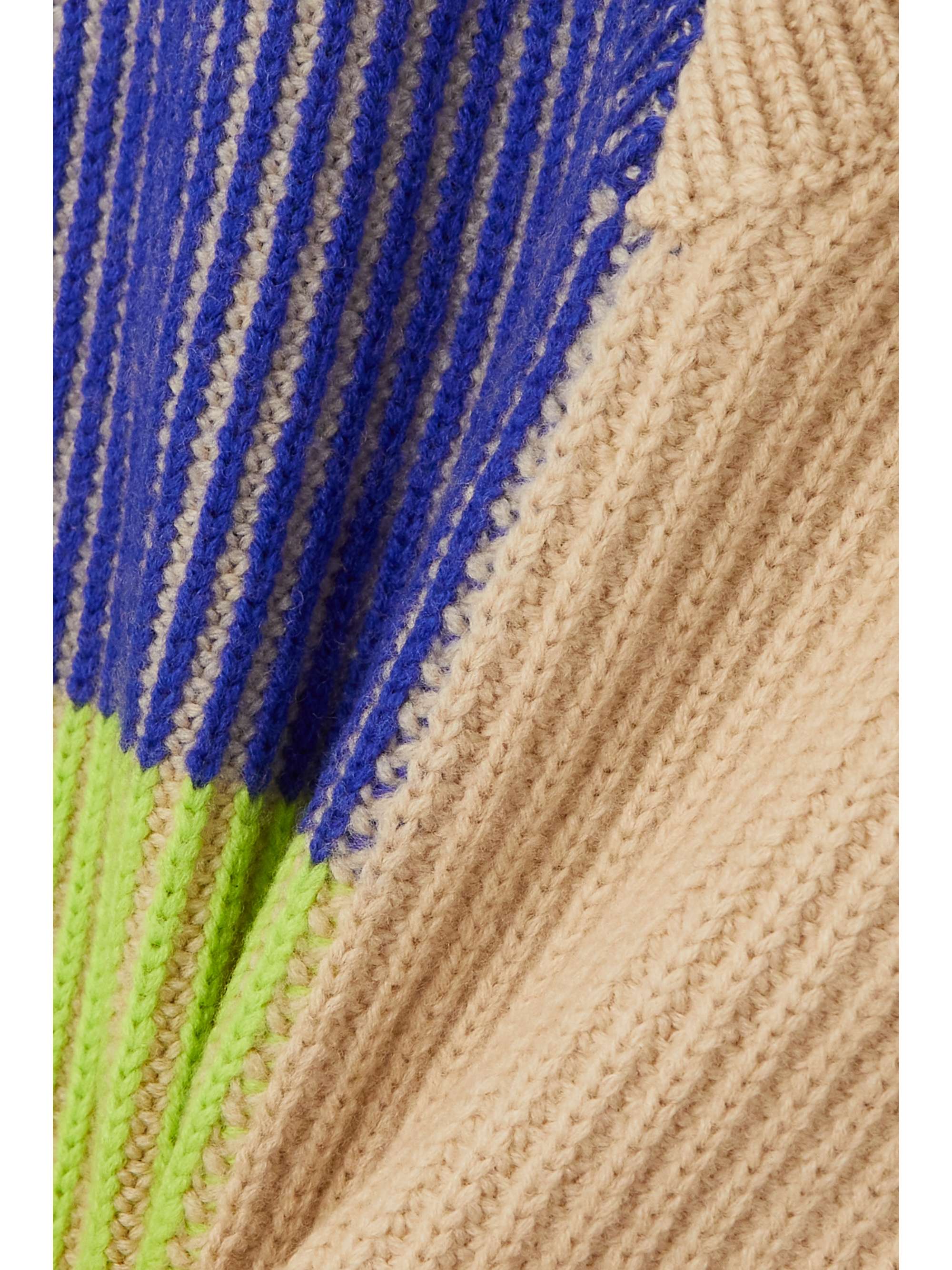 NAGNATA Hinterland open-back color-block ribbed merino wool vest
