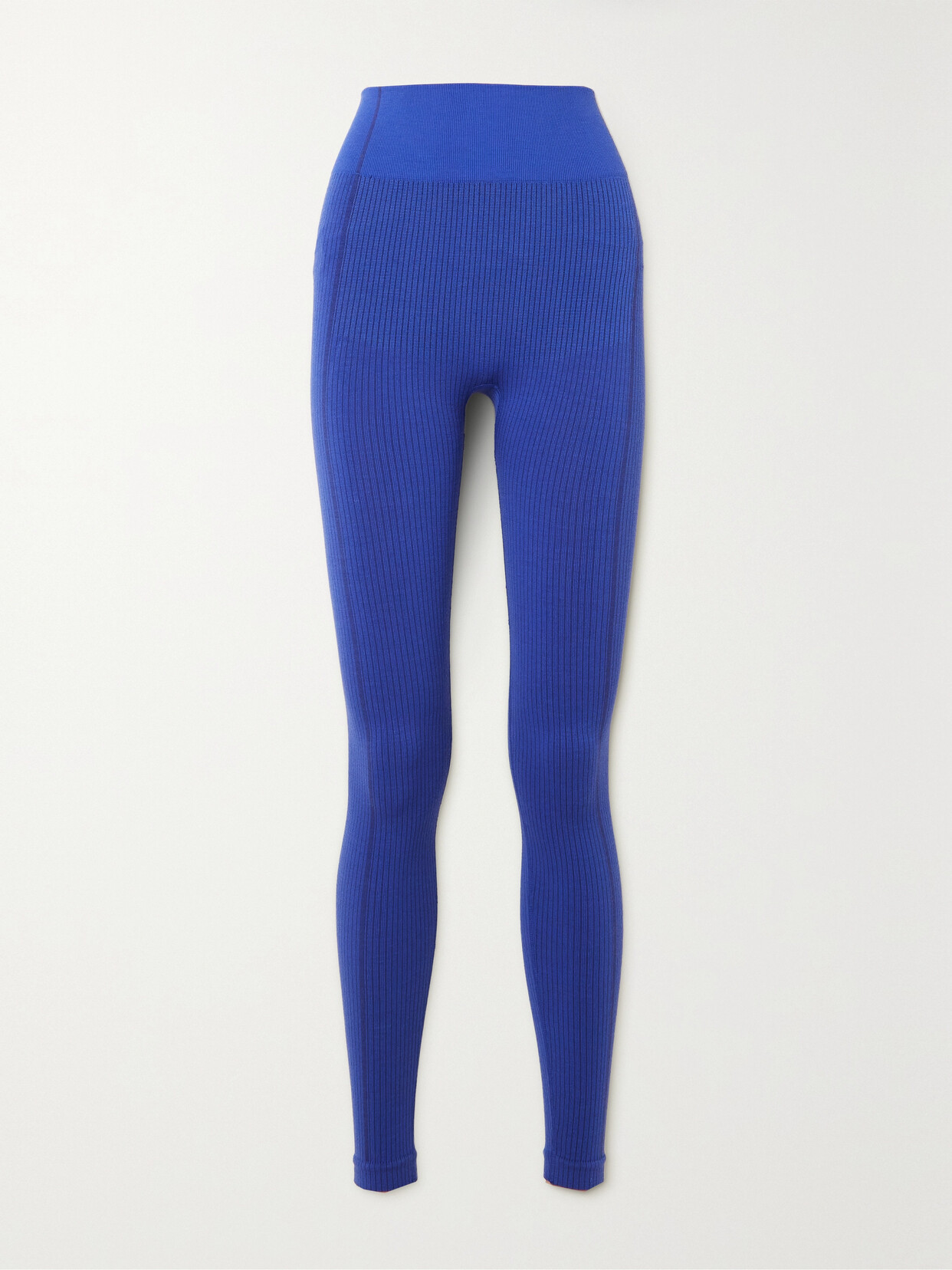 Nagnata - Ryo Ribbed Stretch Merino Wool-blend Leggings - Blue