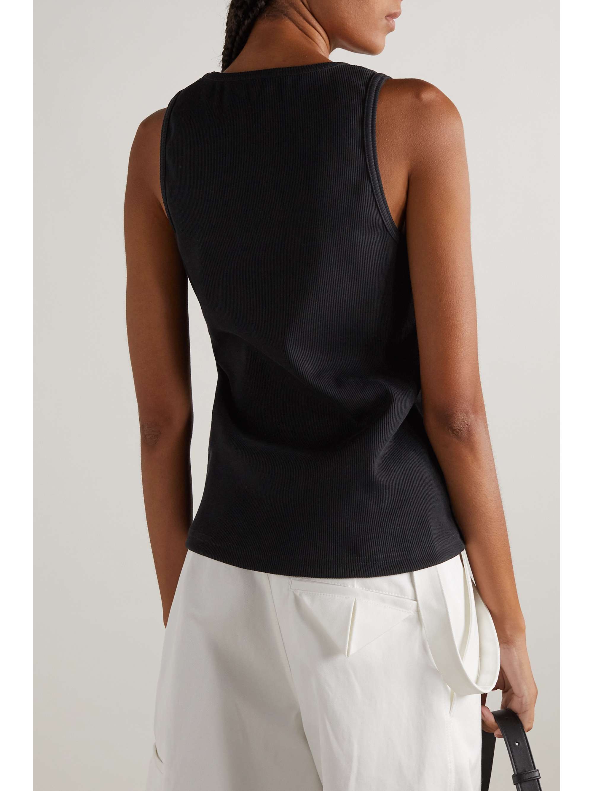BOTTEGA VENETA Ribbed stretch-cotton jersey tank