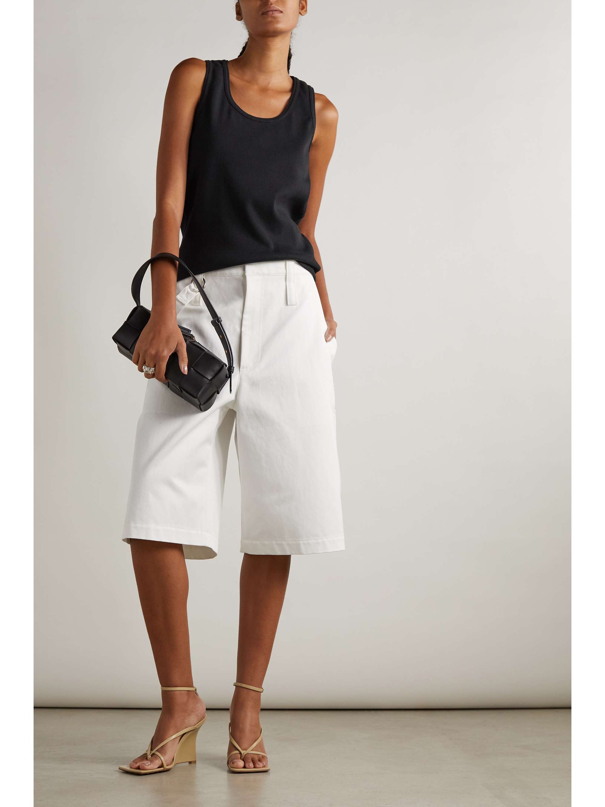 BOTTEGA VENETA Ribbed stretch-cotton jersey tank