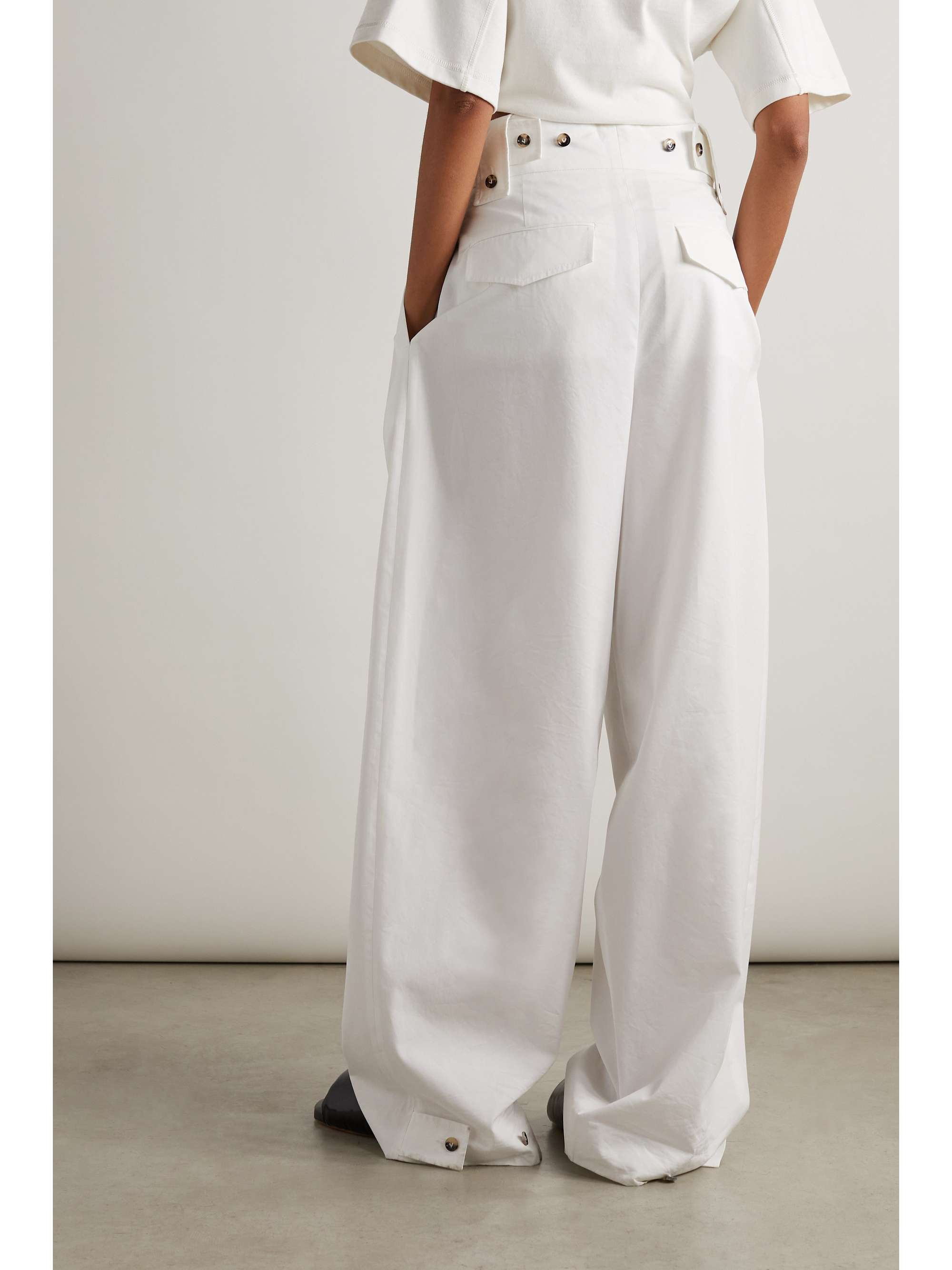 BOTTEGA VENETA Cotton wide-leg trousers