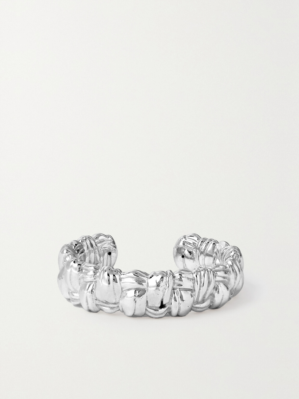 Bottega Veneta - Intrecciato Silver Cuff - M