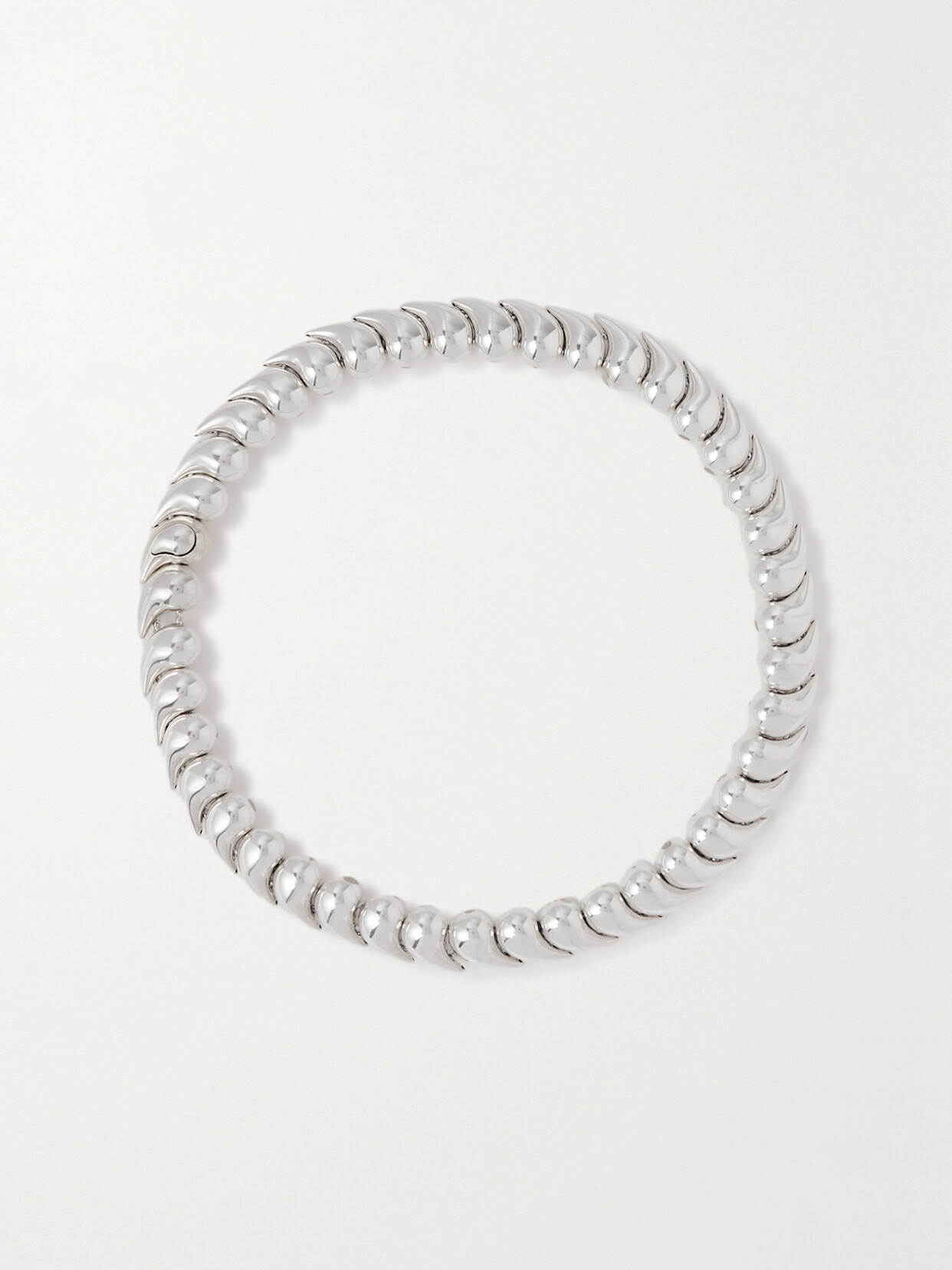 Bottega Veneta Tear Drop Silver Necklace