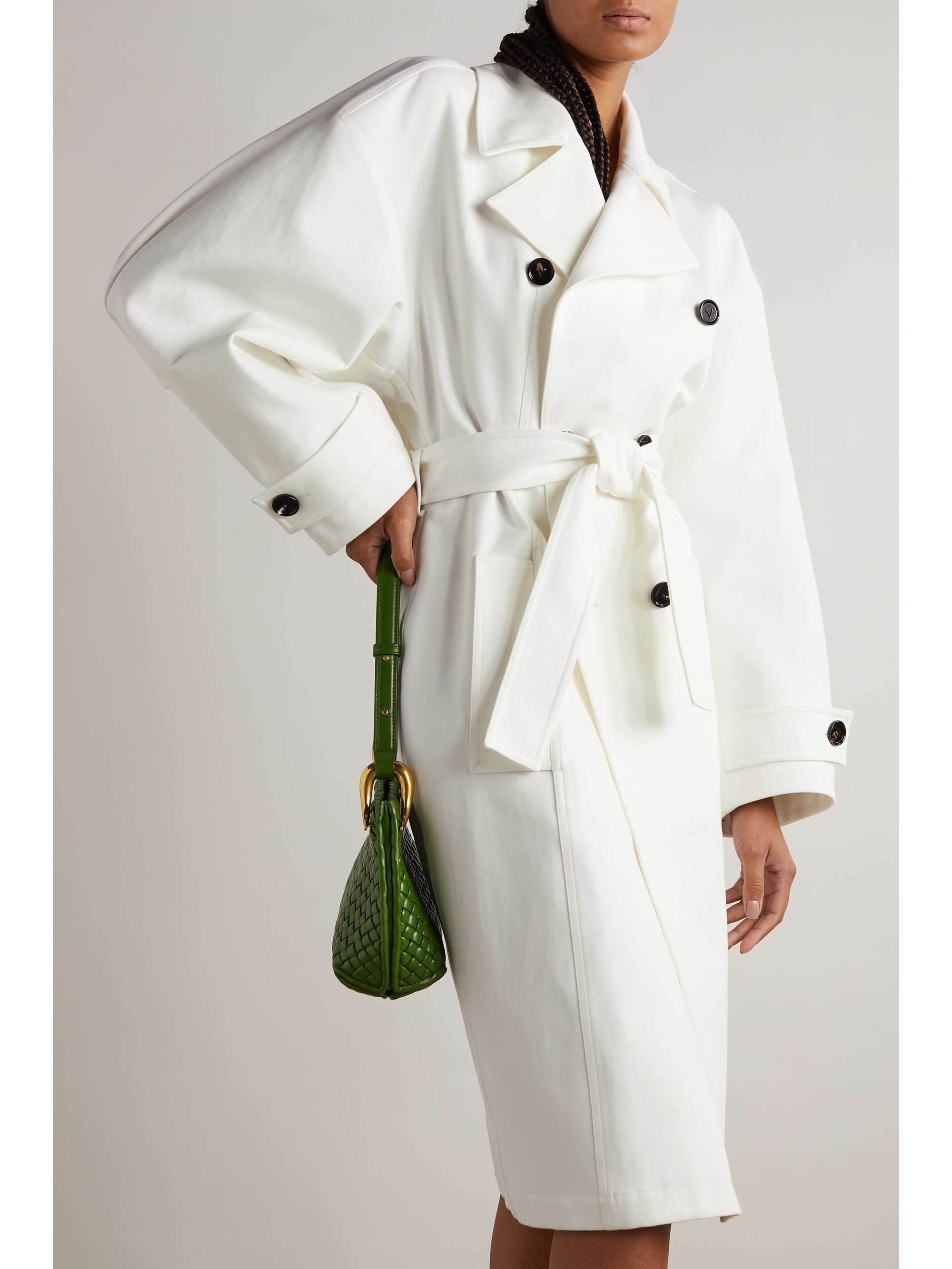 BOTTEGA VENETA Double-breasted belted cotton-canvas trench coat