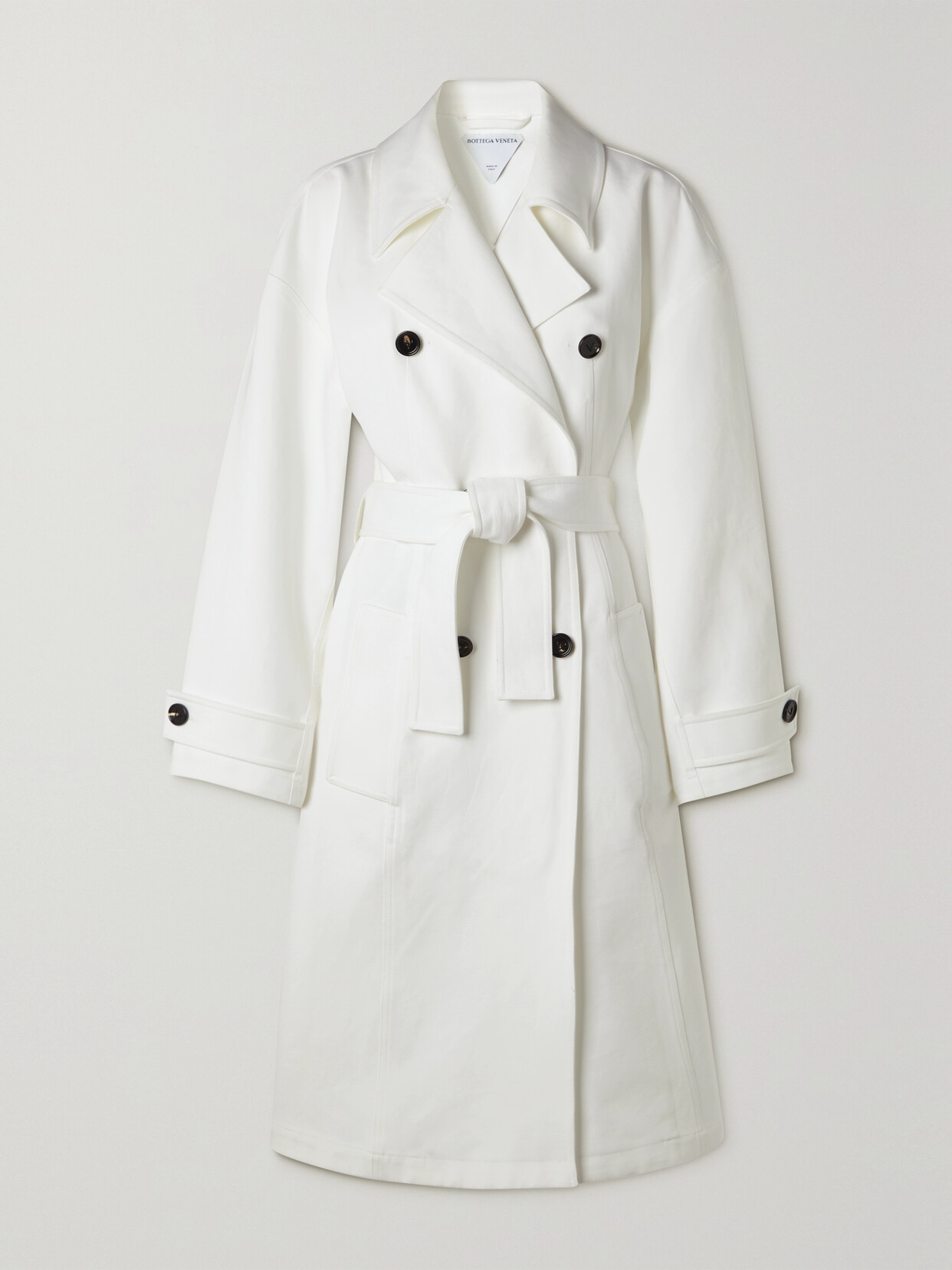 Bottega Veneta - Double-breasted Belted Cotton-canvas Trench Coat - White