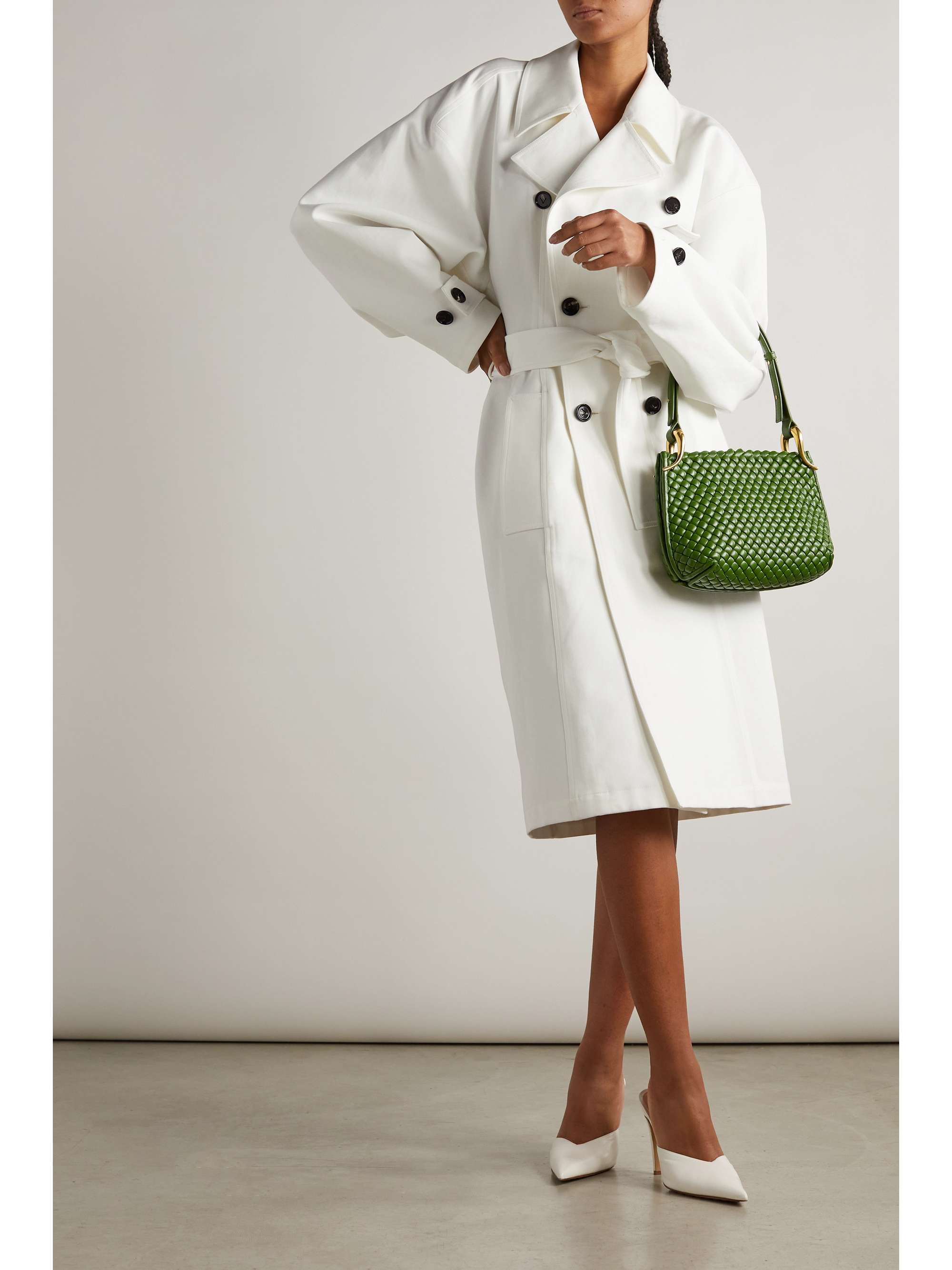 BOTTEGA VENETA Double-breasted belted cotton-canvas trench coat
